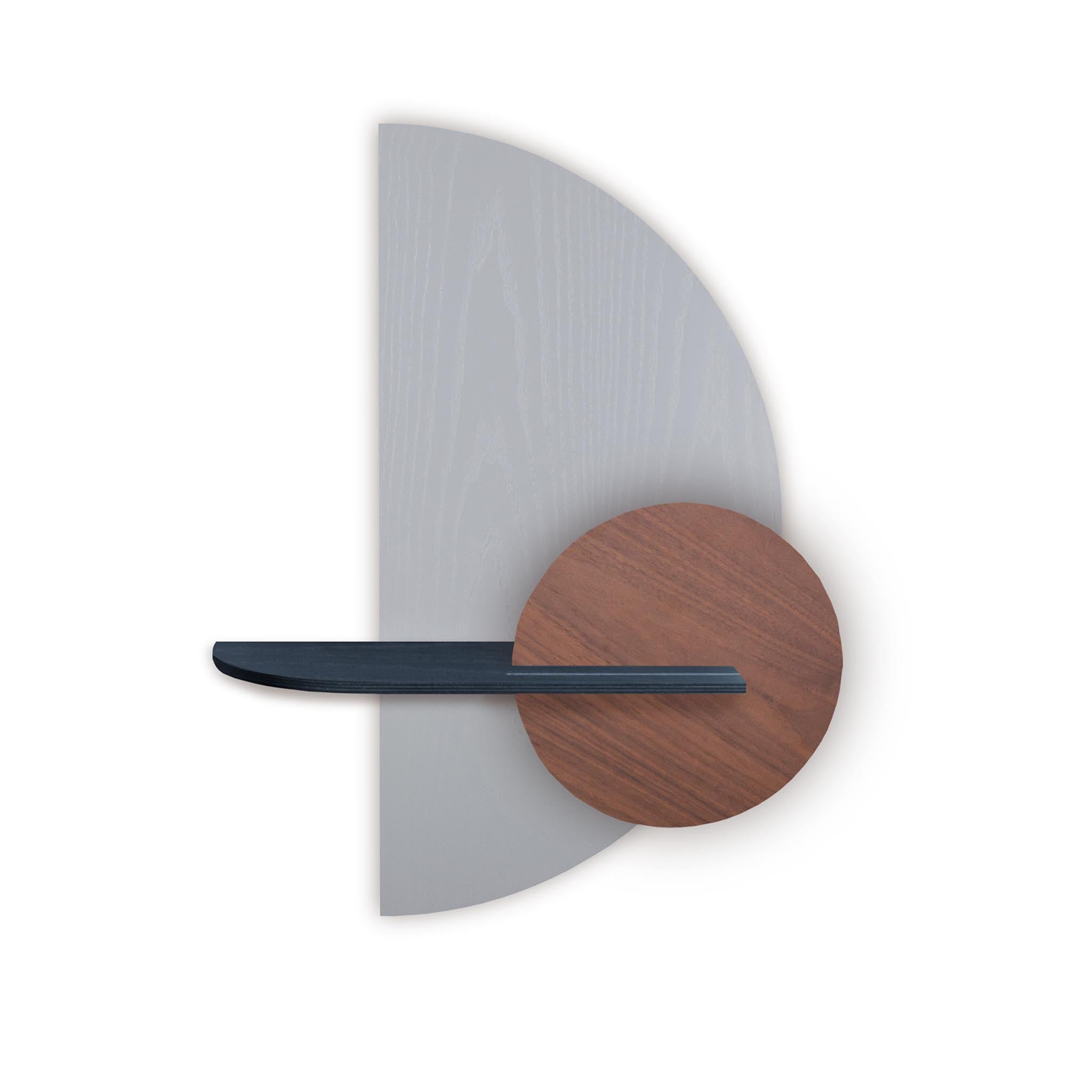 Alba wandplank - Grijze halve cirkel