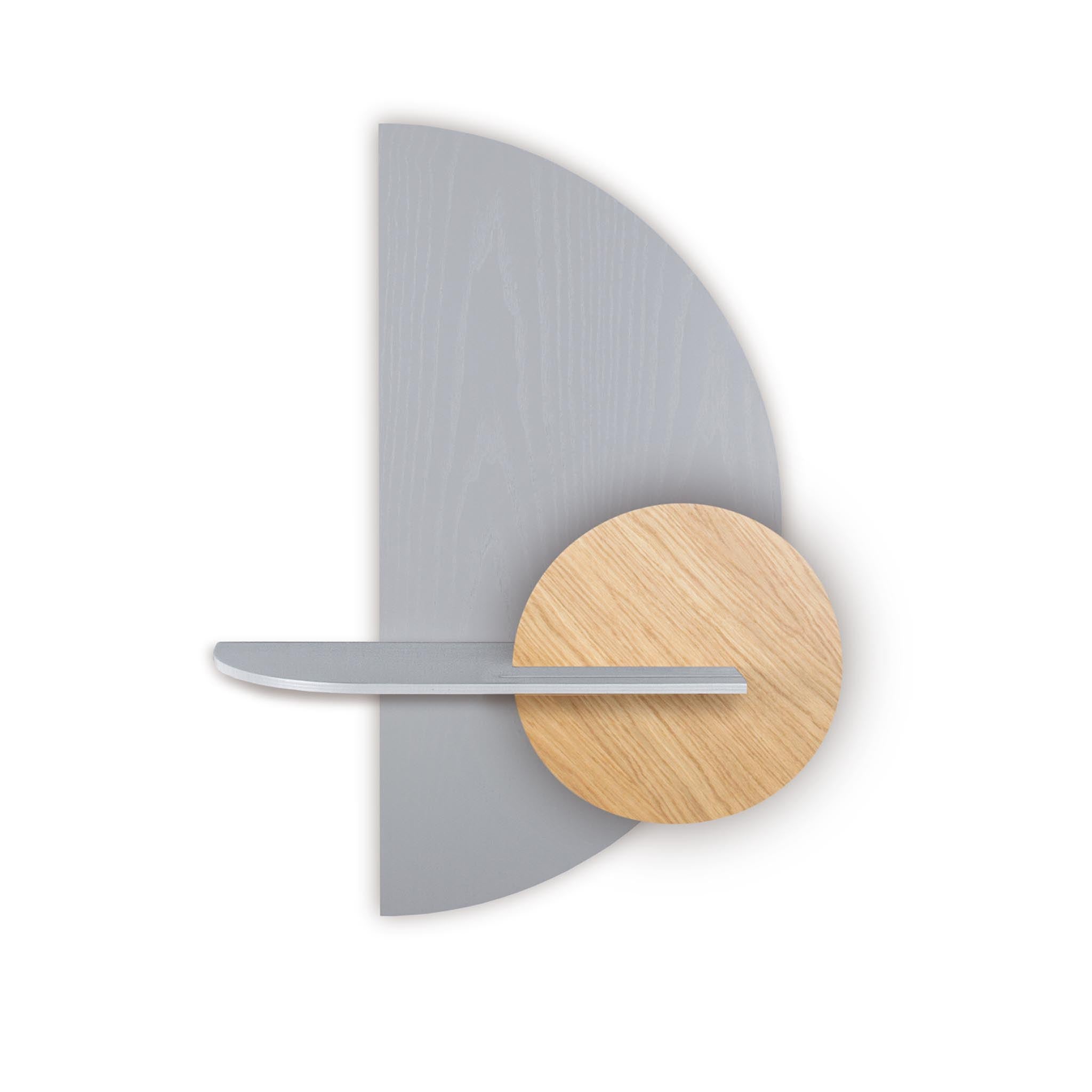 Alba wandplank - Grijze halve cirkel