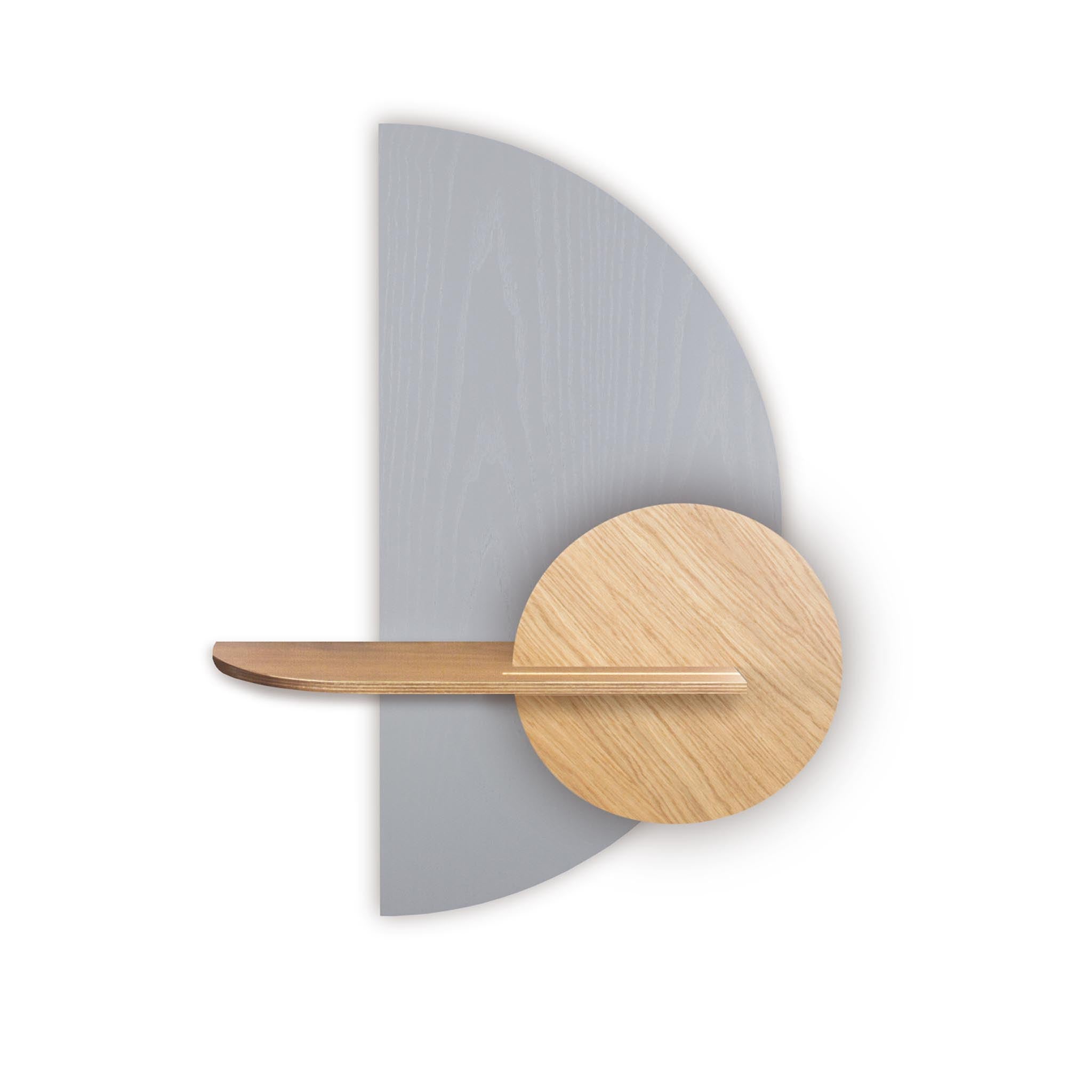 Alba wandplank - Grijze halve cirkel