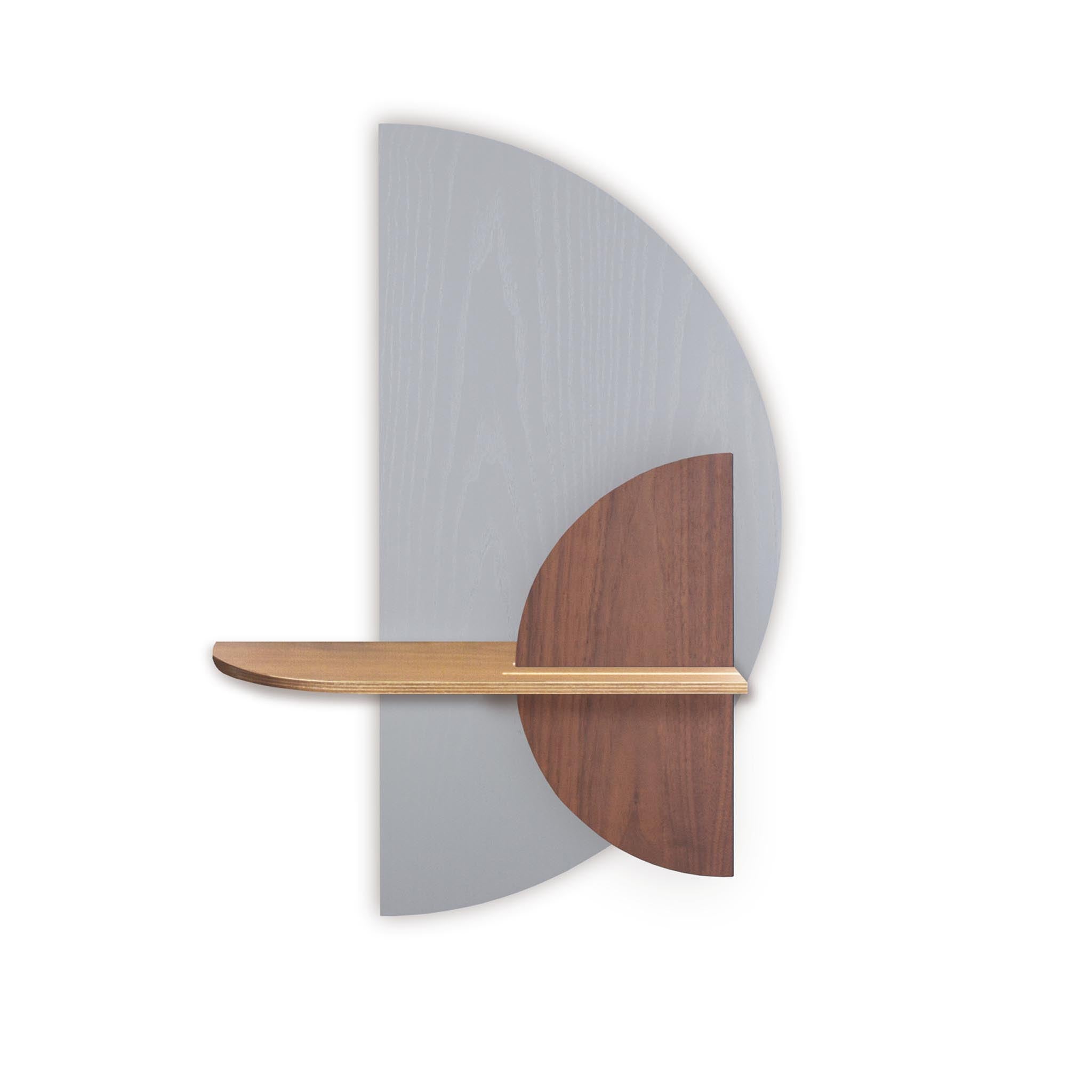 Alba wandplank - Grijze halve cirkel