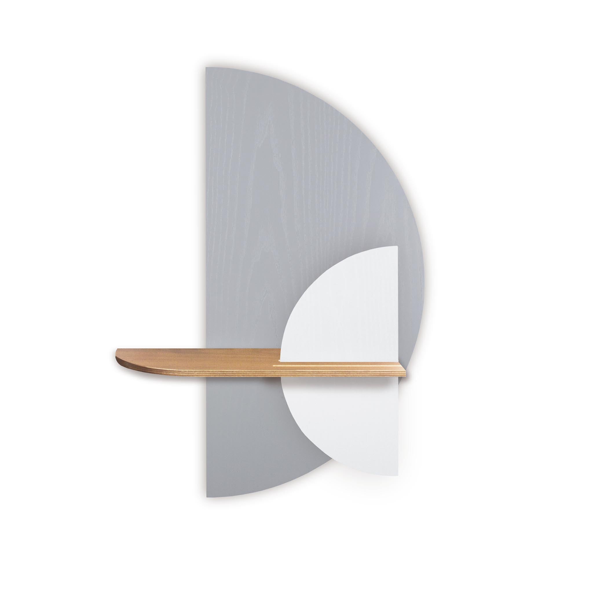 Alba wandplank - Grijze halve cirkel