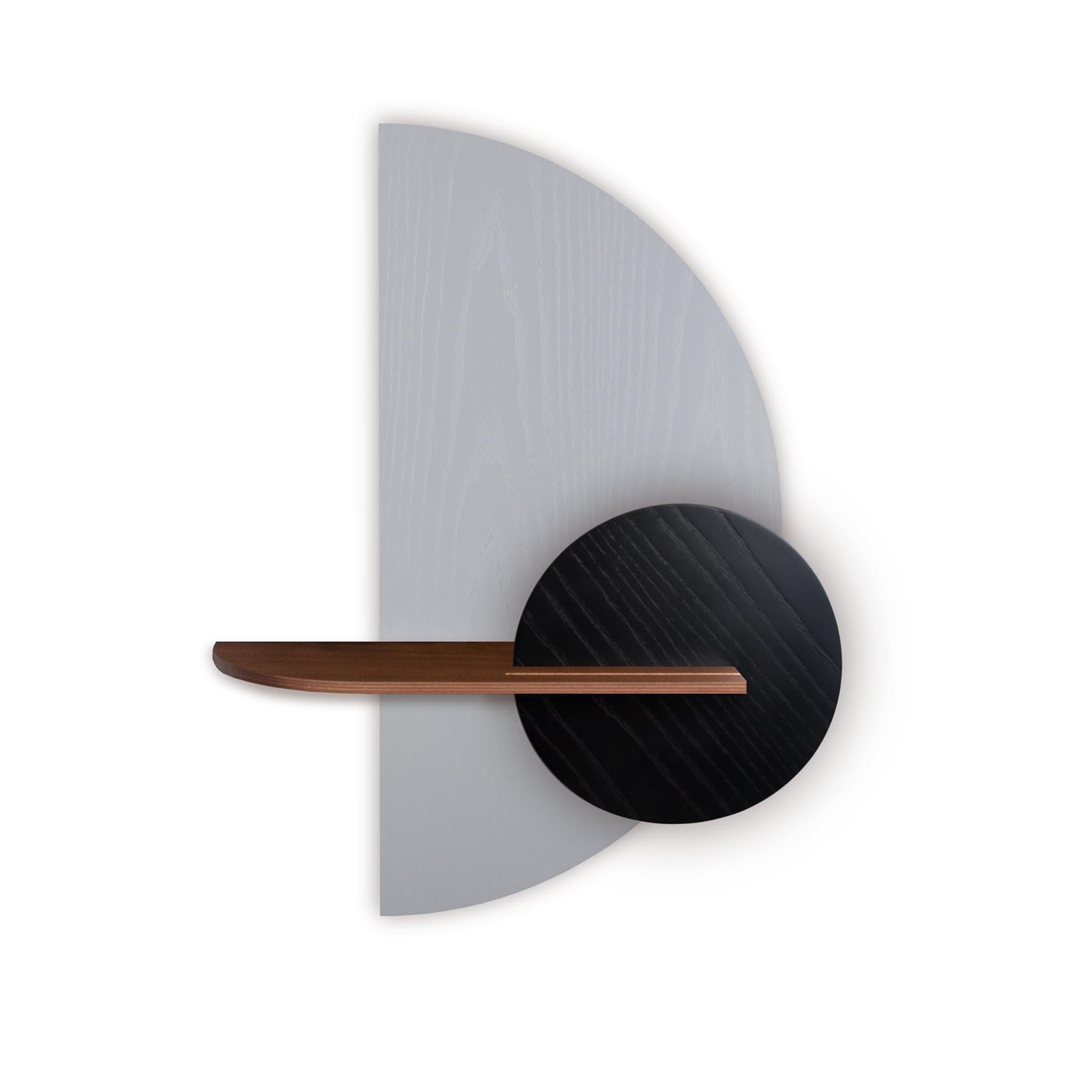 Alba wandplank - Grijze halve cirkel