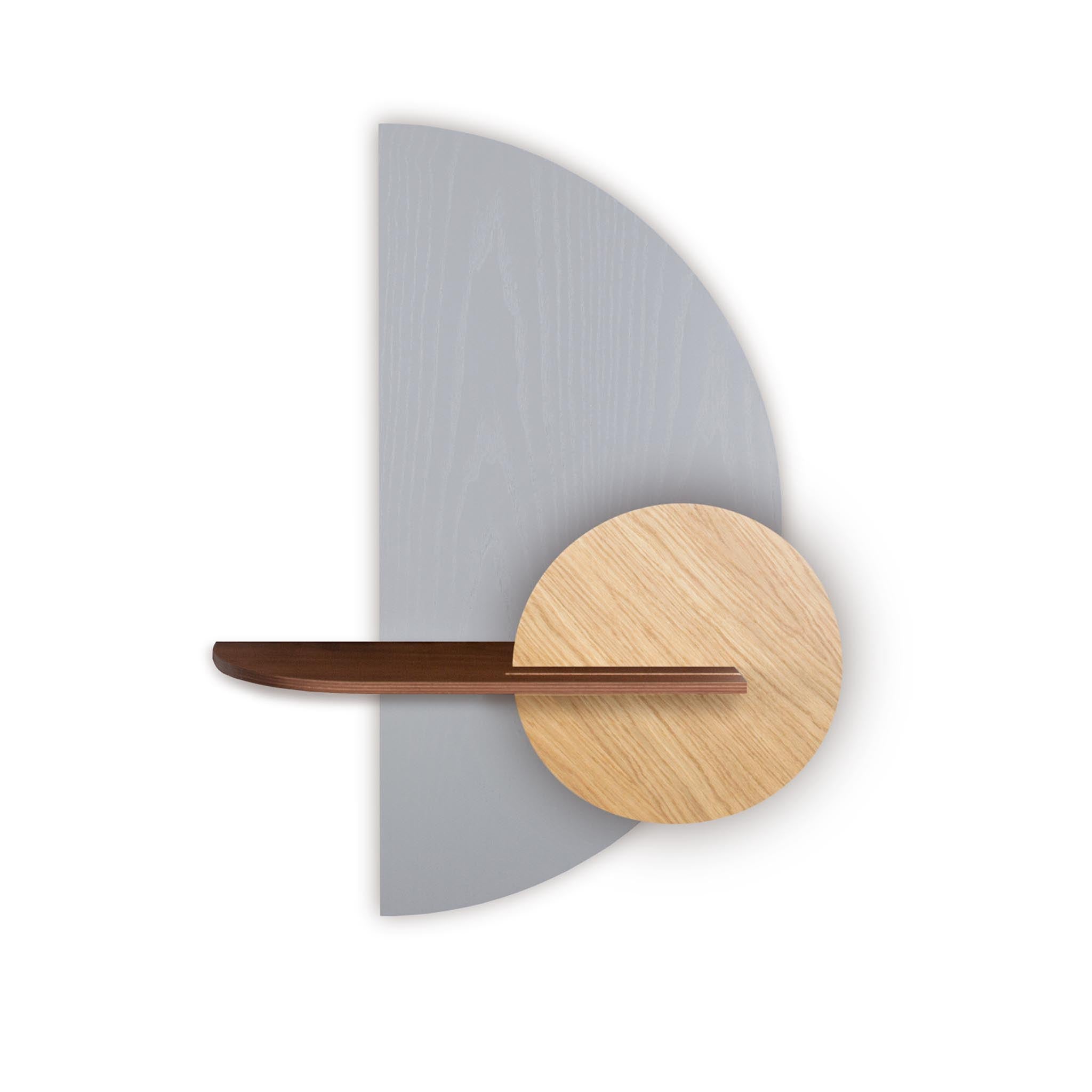 Alba wandplank - Grijze halve cirkel