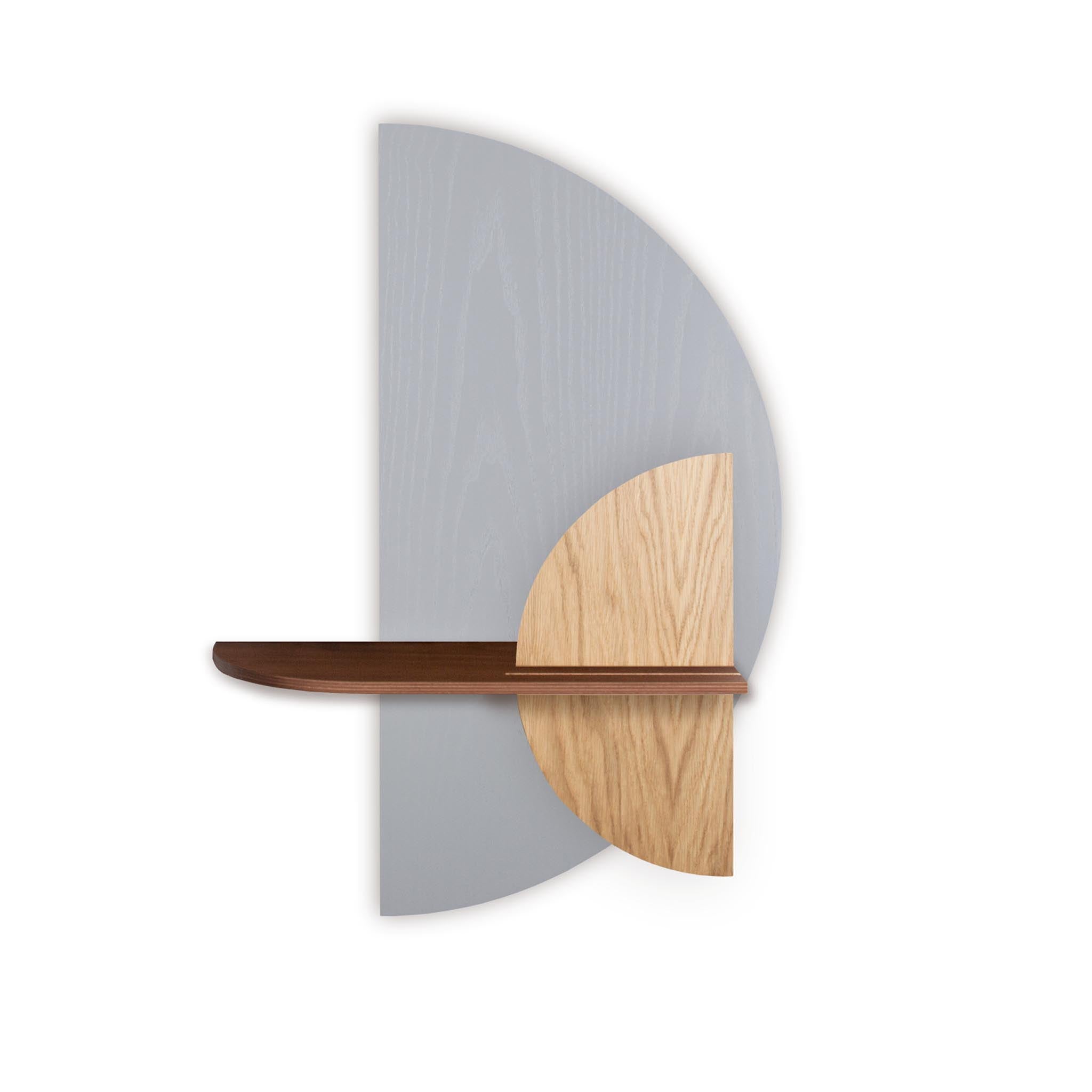 Alba wandplank - Grijze halve cirkel