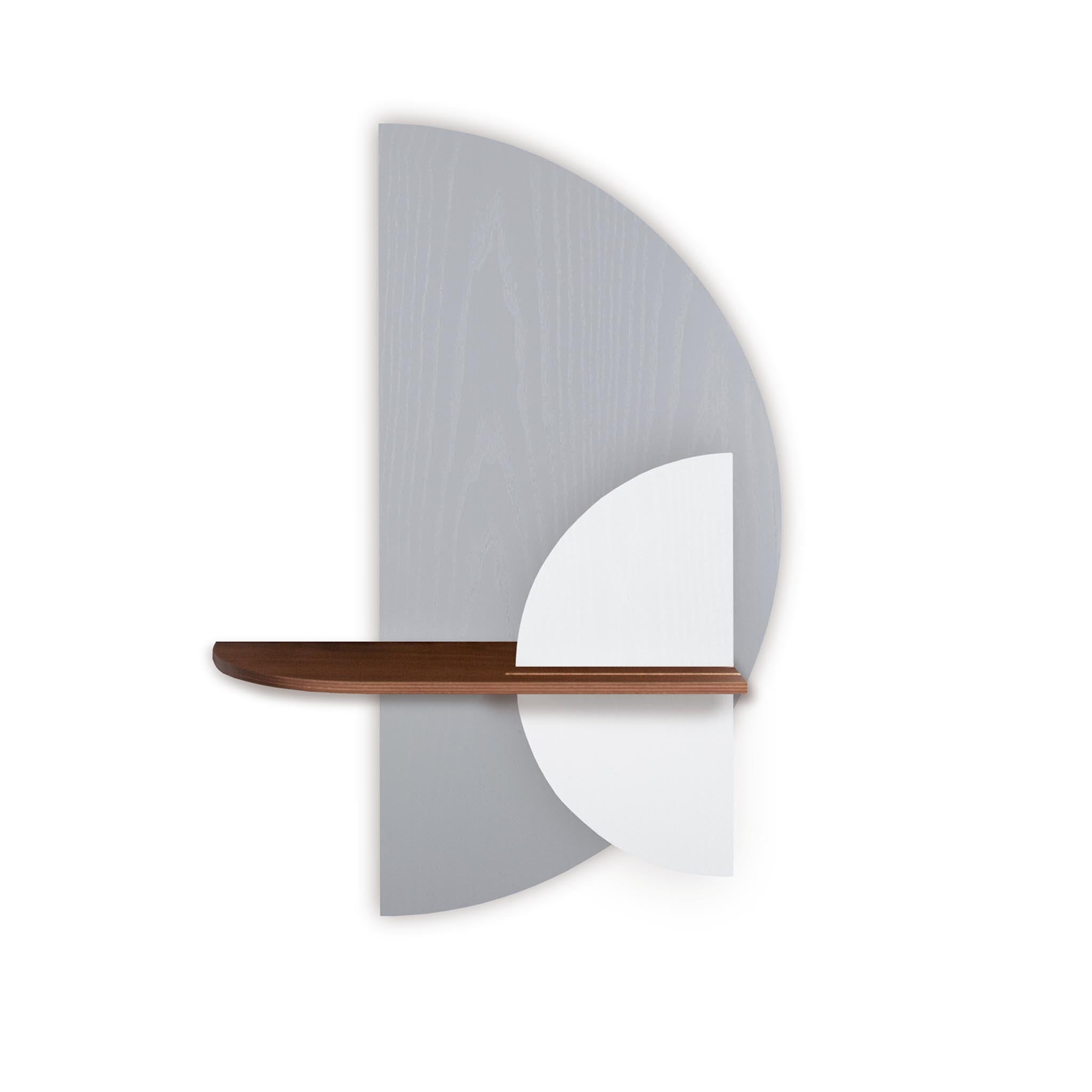 Alba wandplank - Grijze halve cirkel