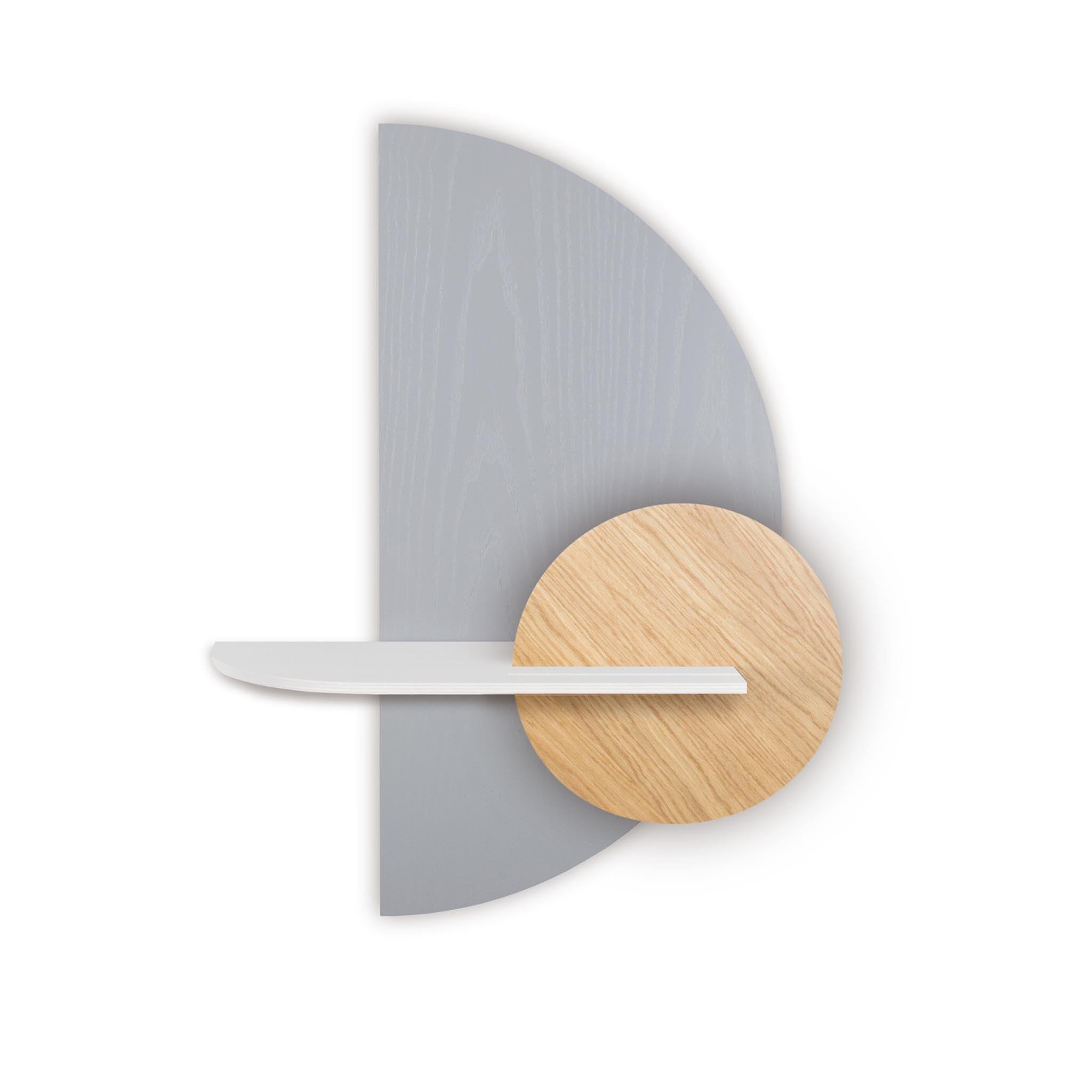 Alba wandplank - Grijze halve cirkel