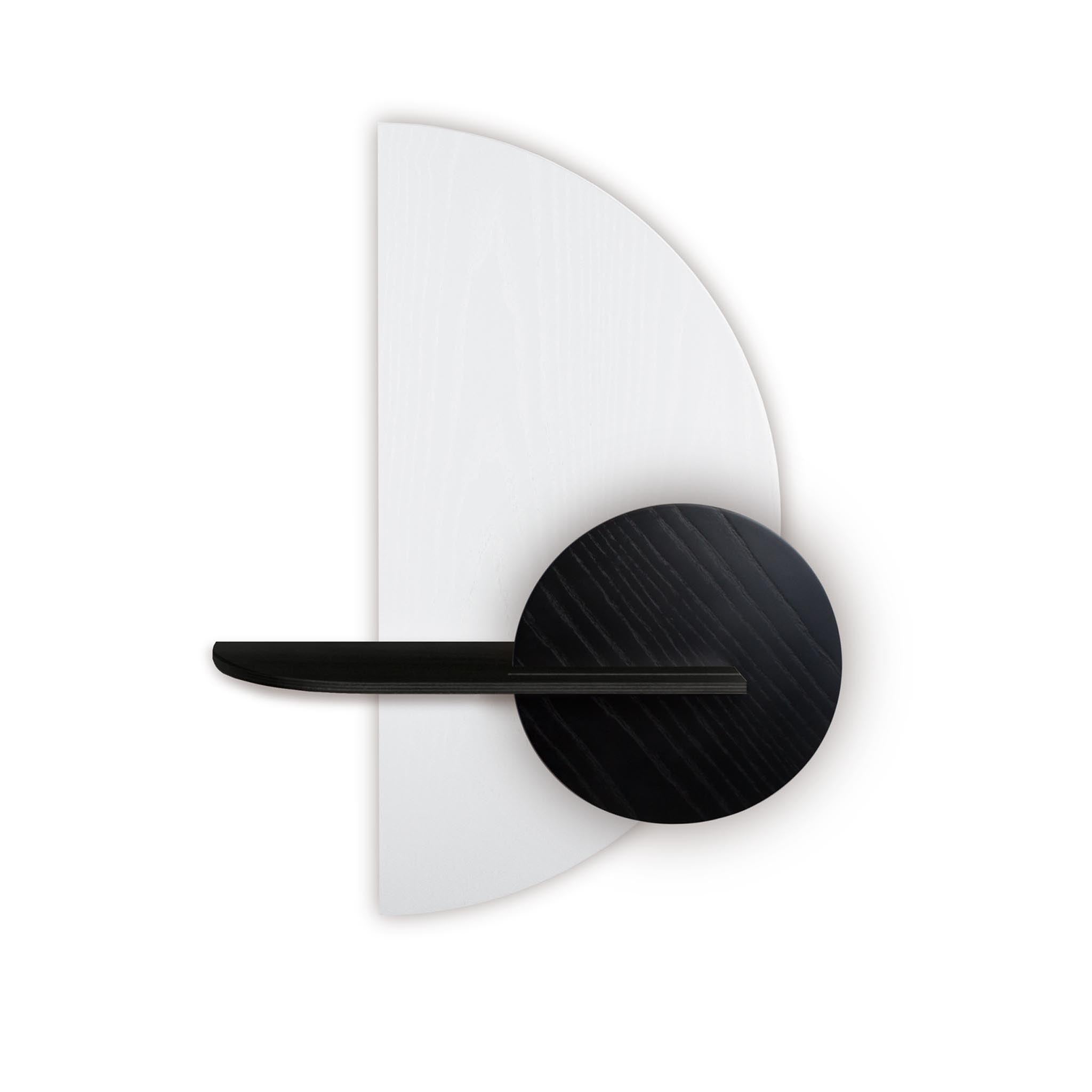 Alba wandplank - Wit halve cirkel