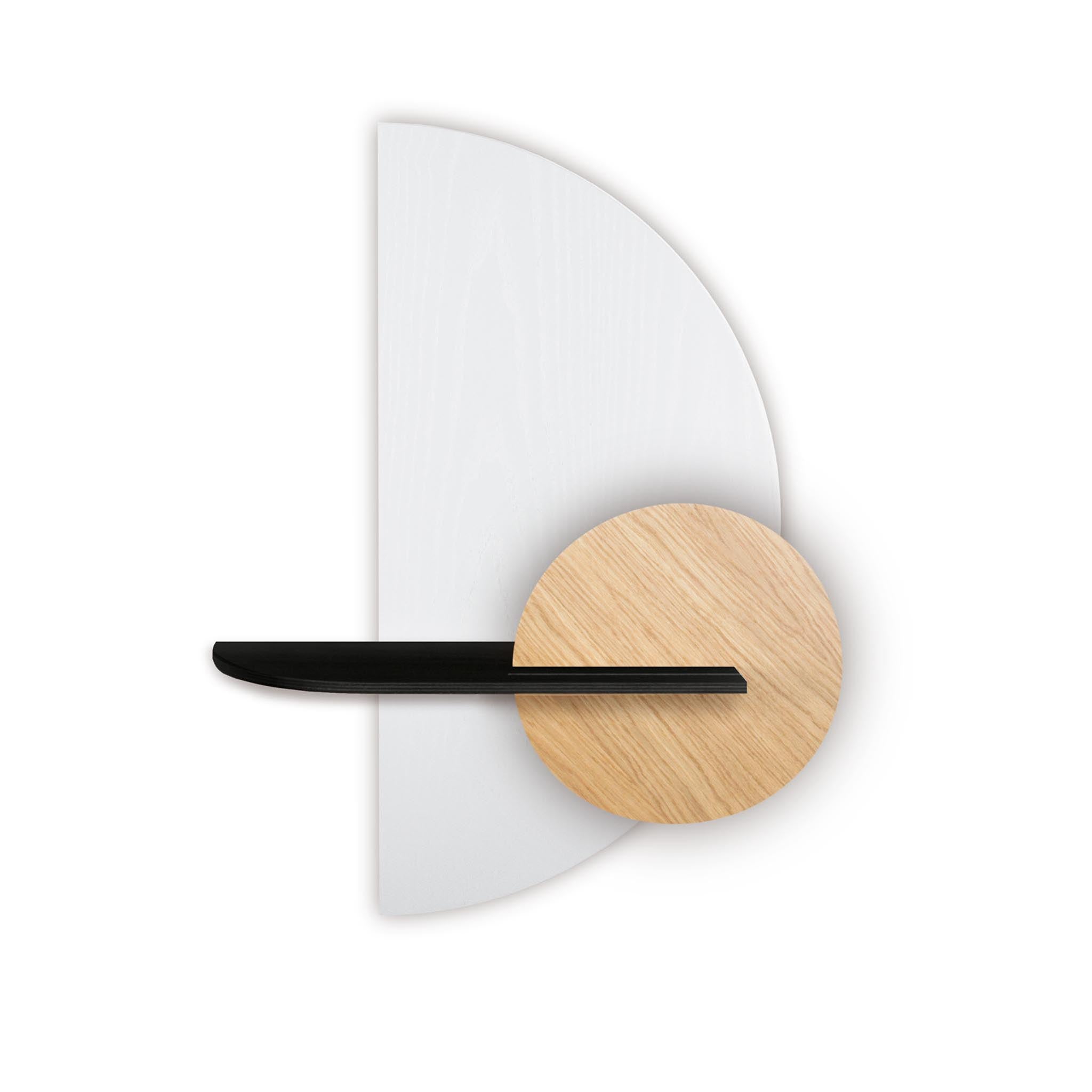 Alba wandplank - Wit halve cirkel