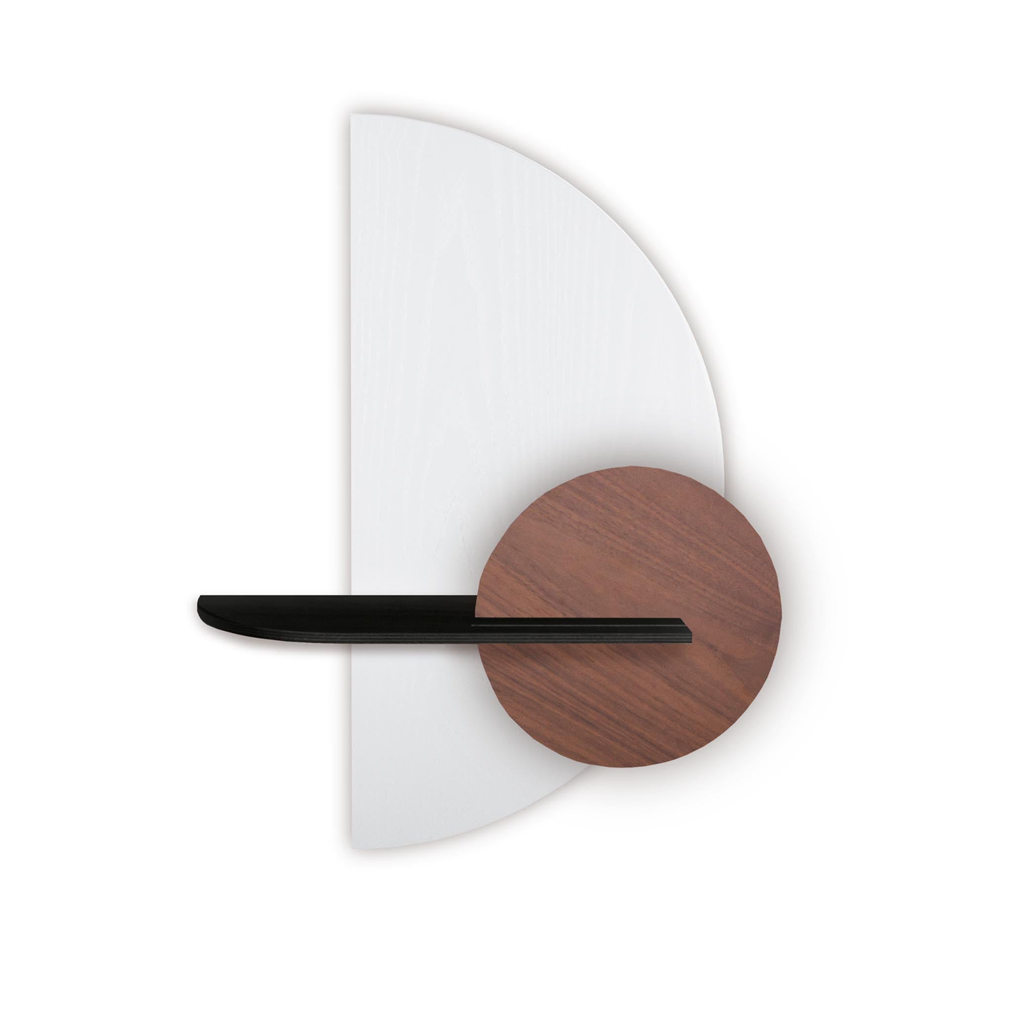 Alba wandplank - Wit halve cirkel