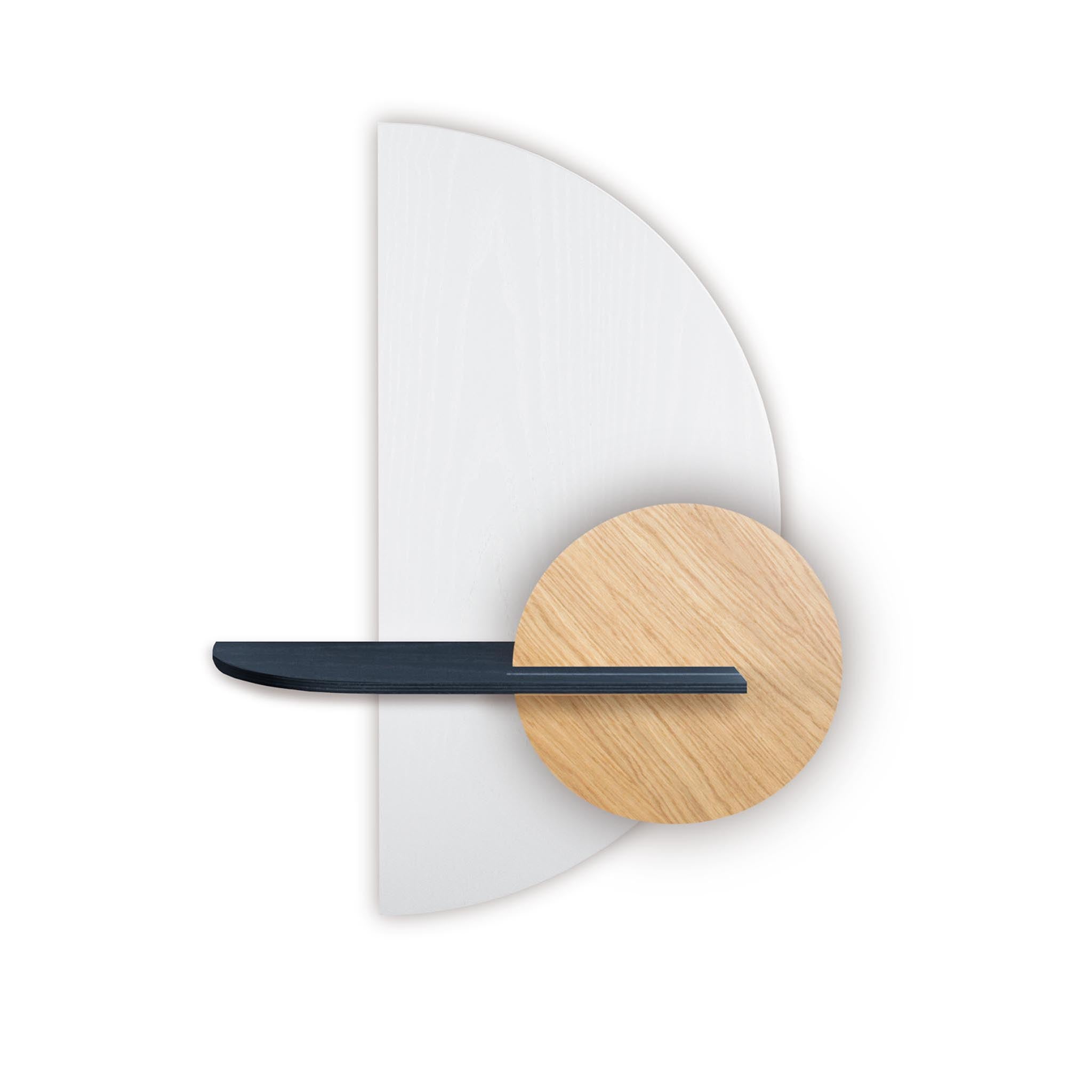 Alba wandplank - Wit halve cirkel