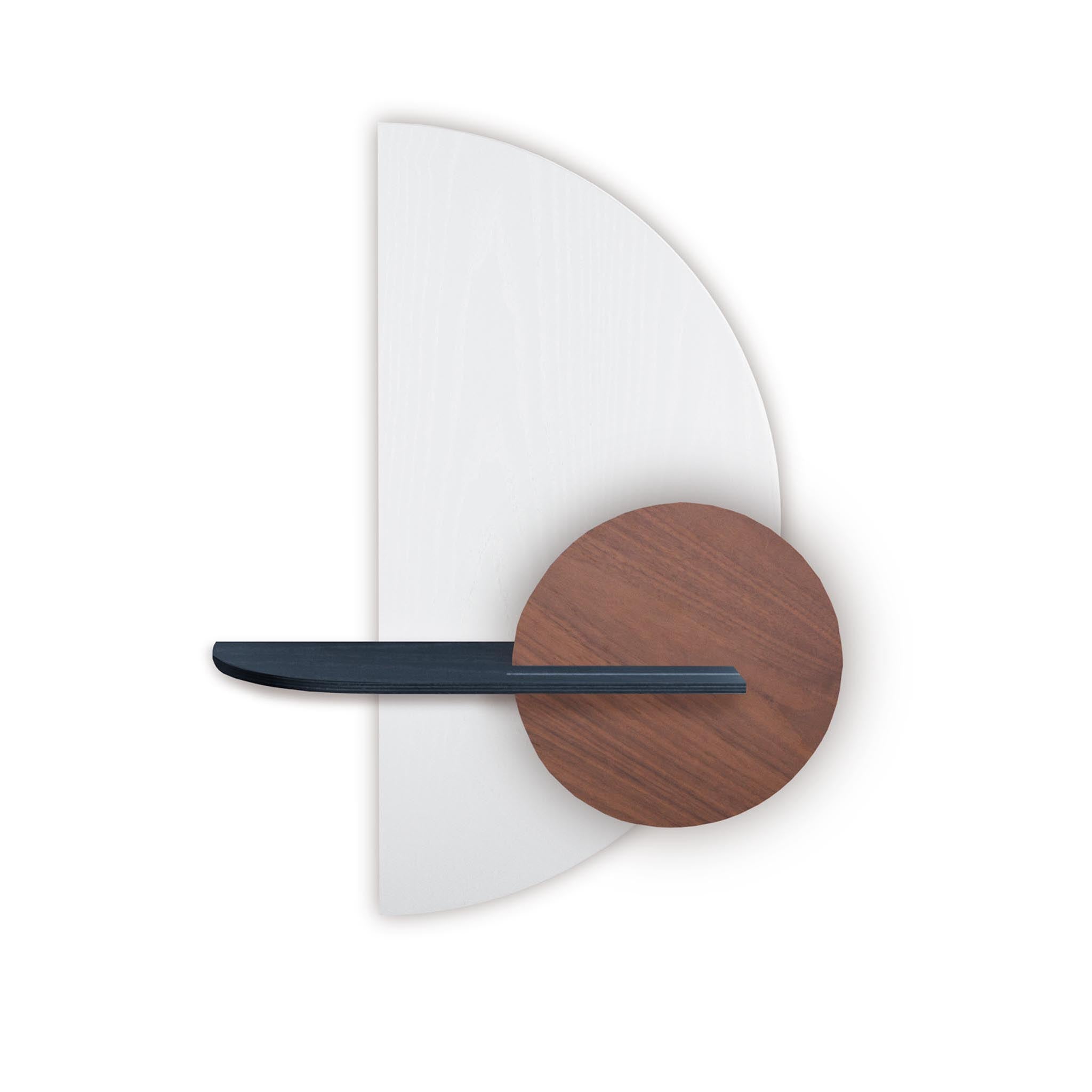 Alba wandplank - Wit halve cirkel