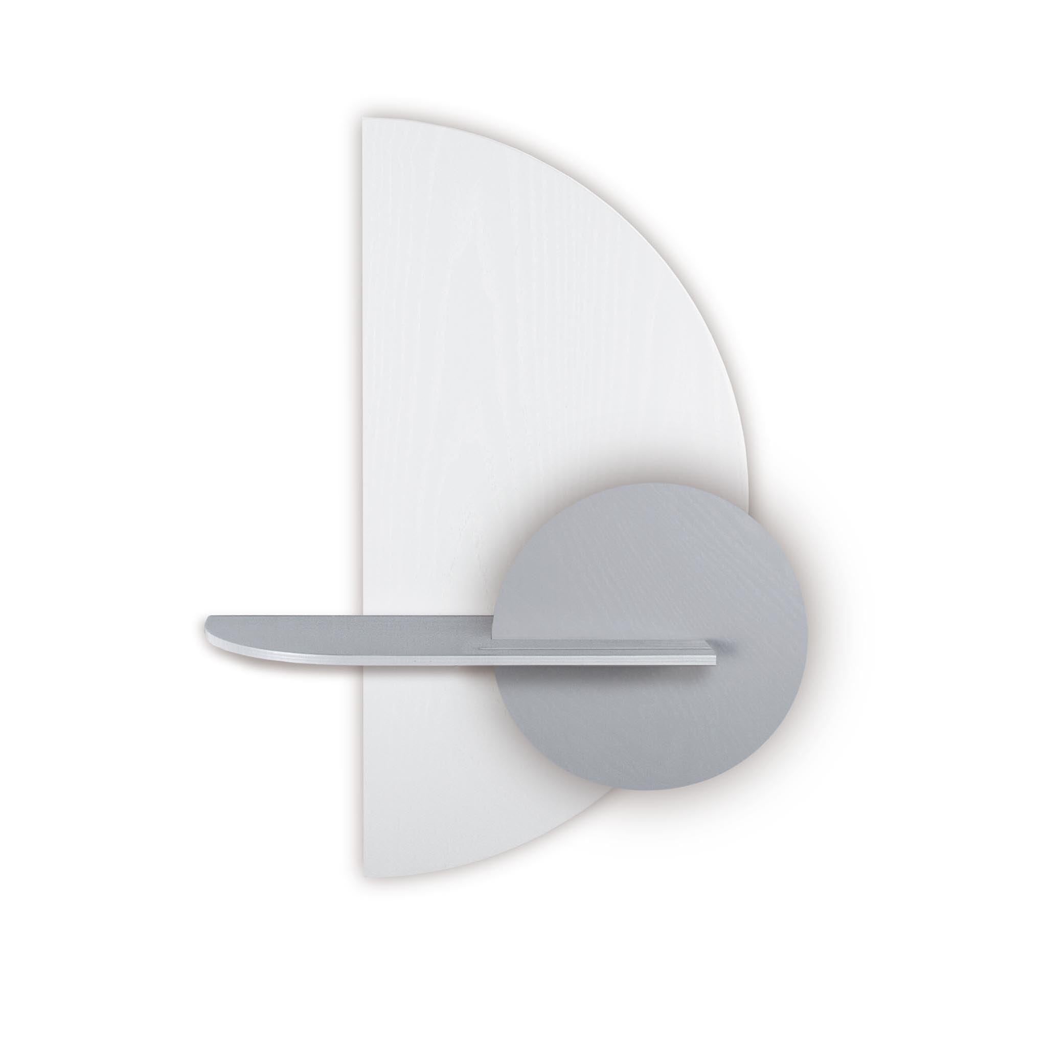 Alba wandplank - Wit halve cirkel