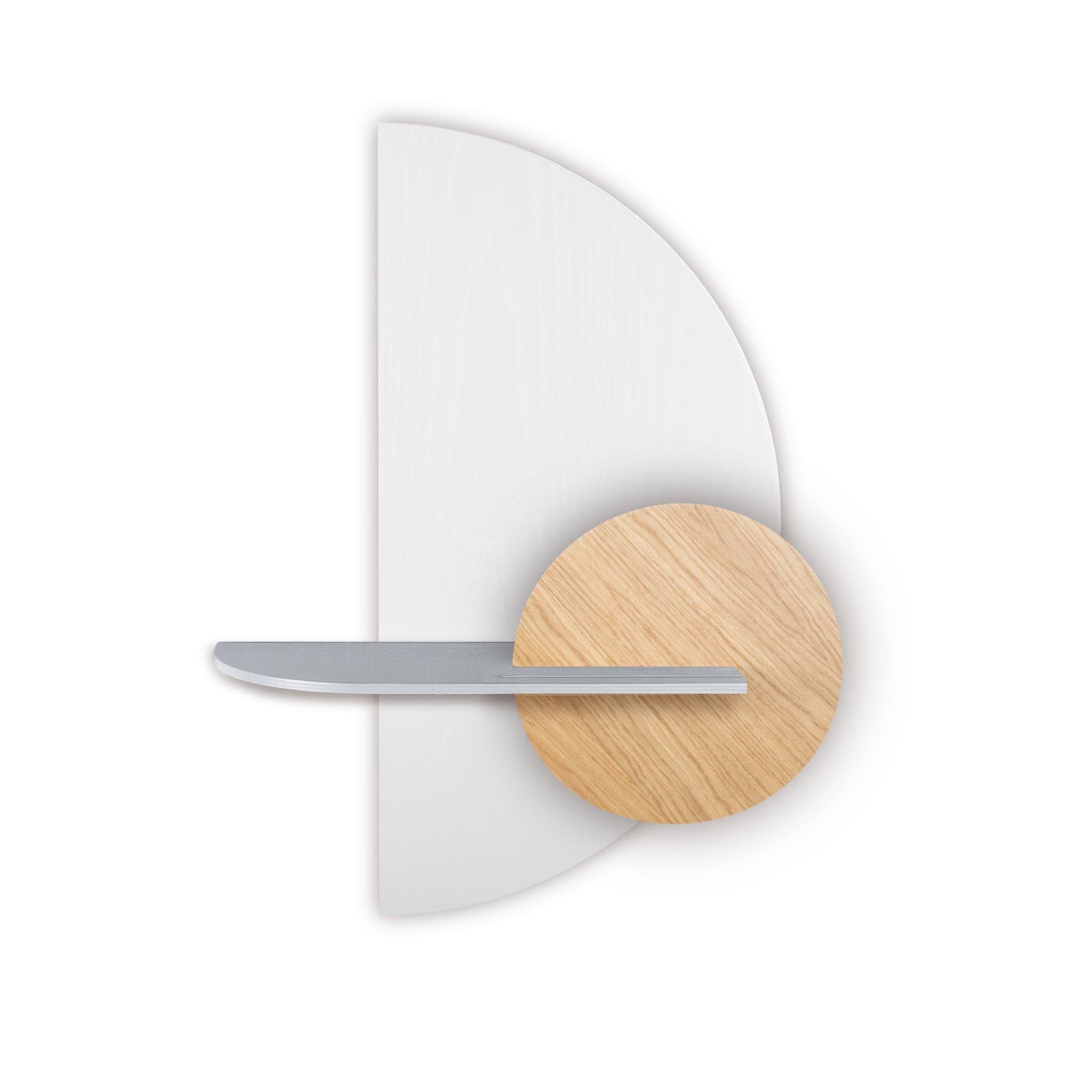 Alba wandplank - Wit halve cirkel