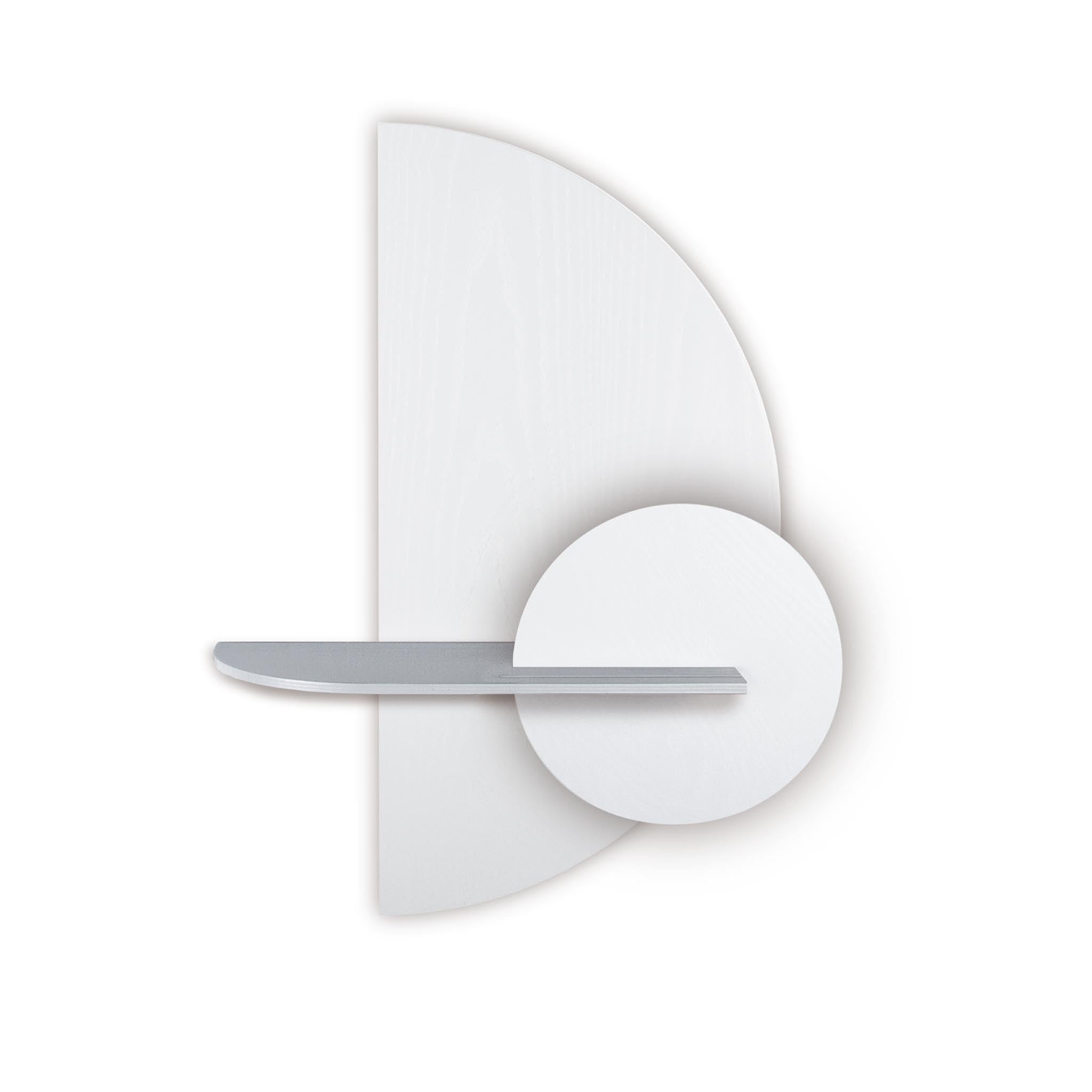 Alba wandplank - Wit halve cirkel