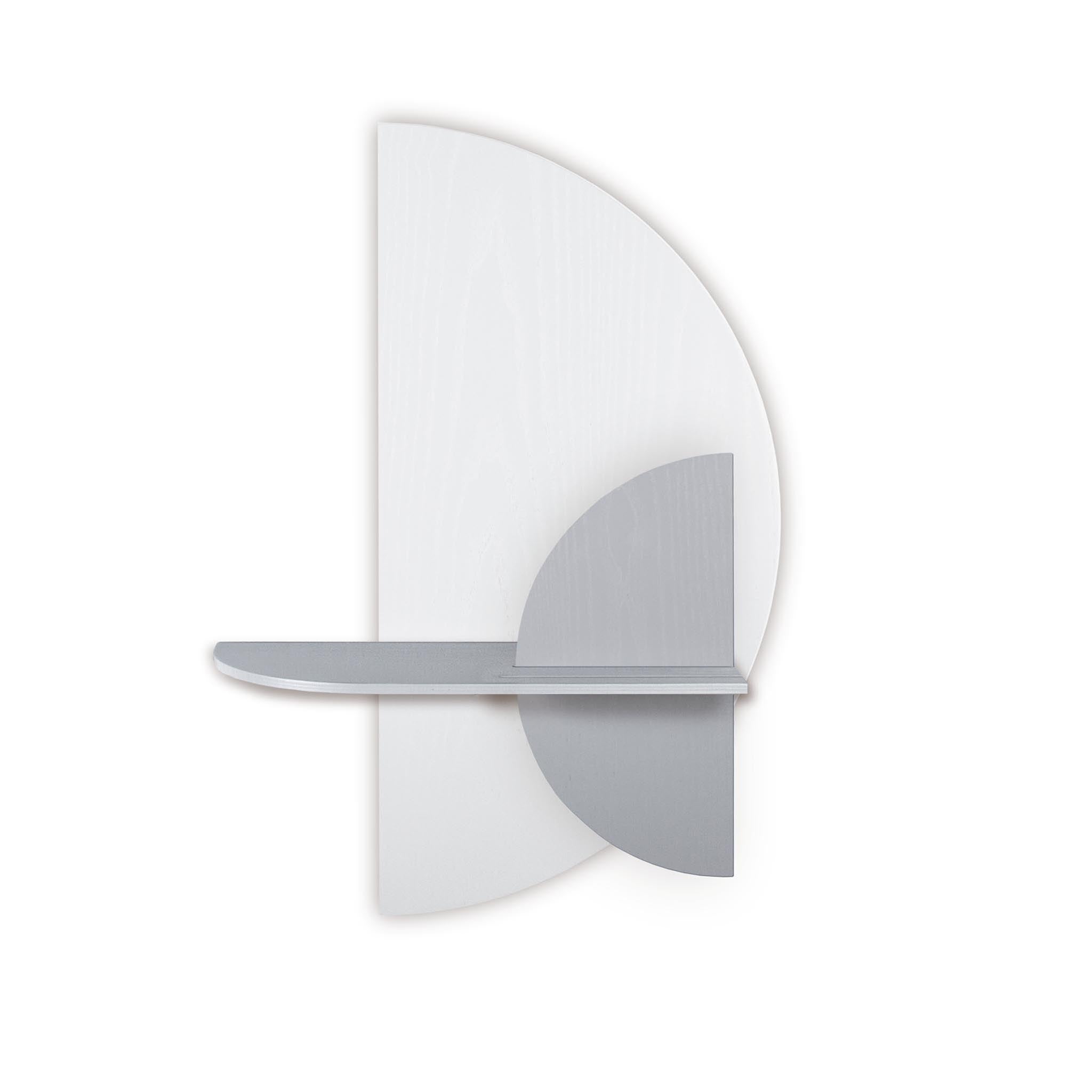 Alba wandplank - Wit halve cirkel