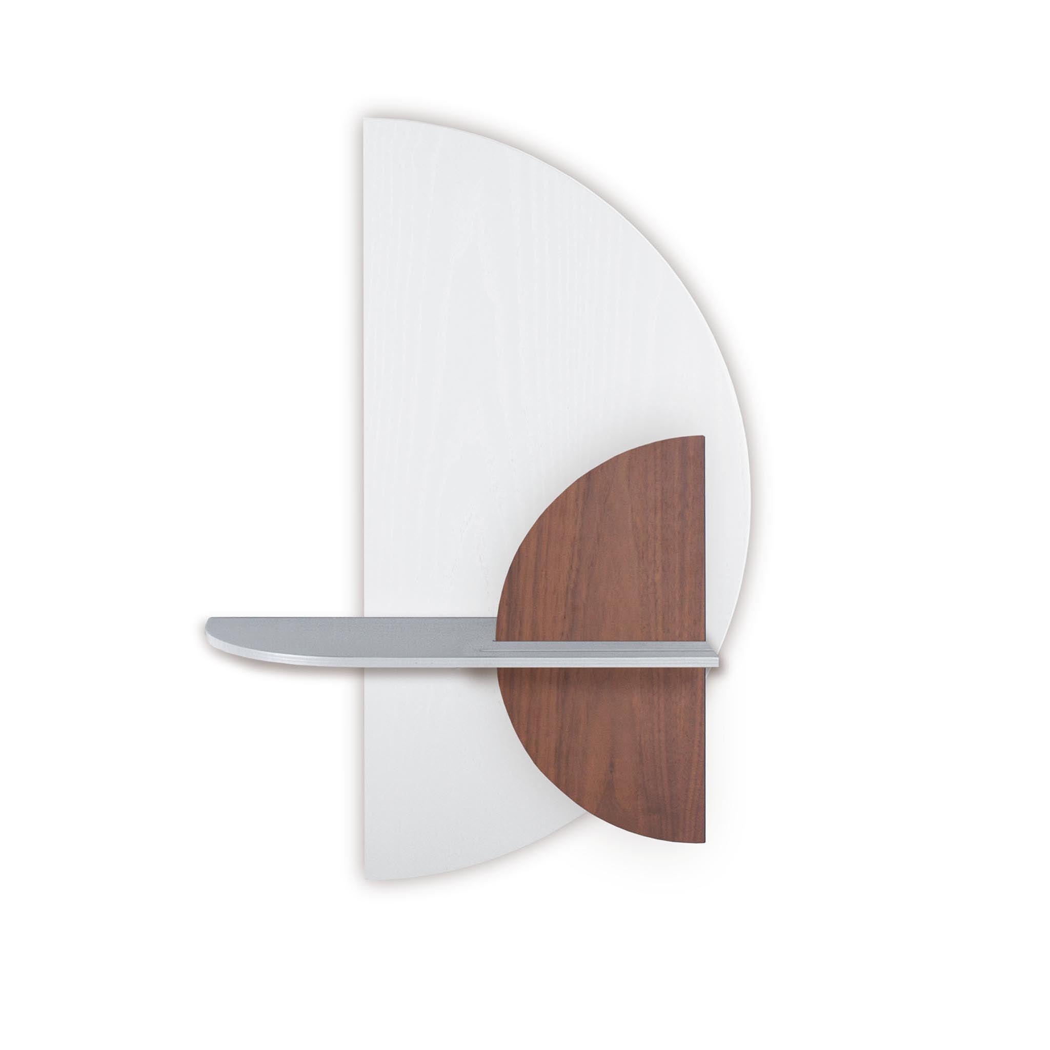 Alba wandplank - Wit halve cirkel