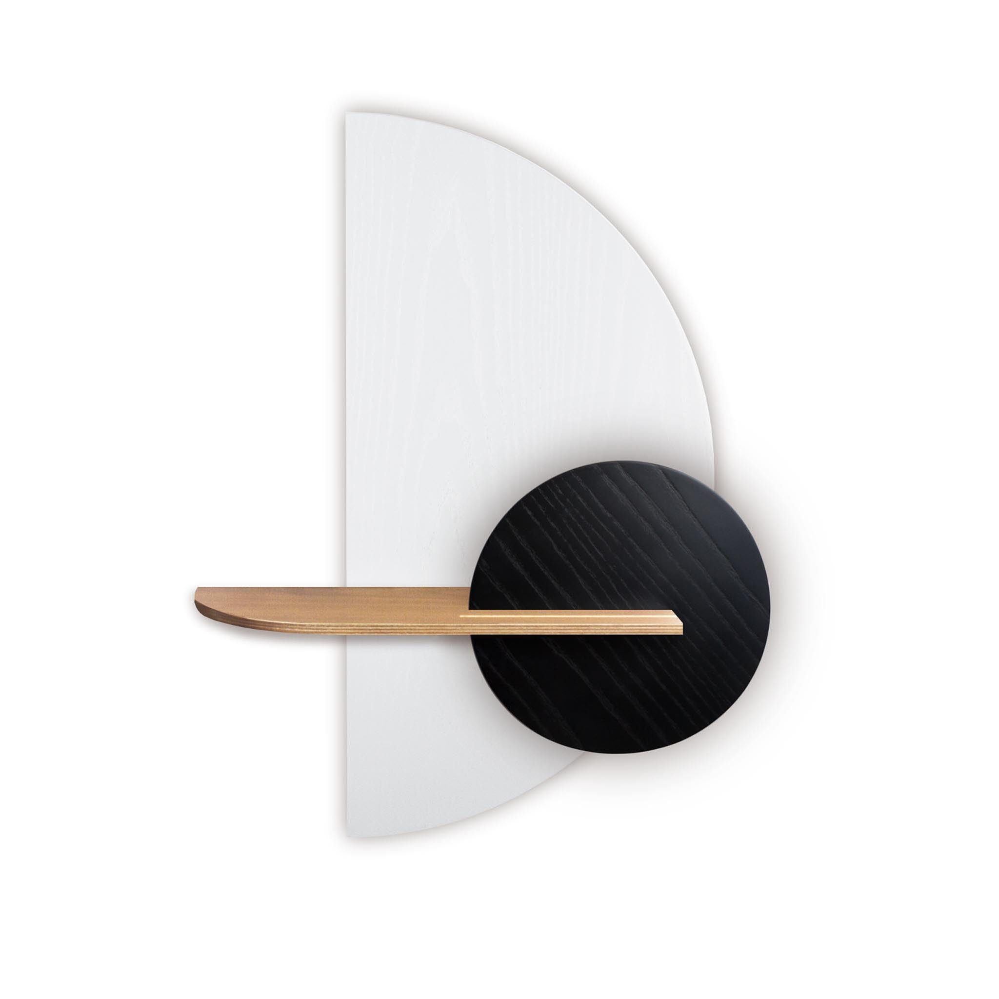 Alba wandplank - Wit halve cirkel