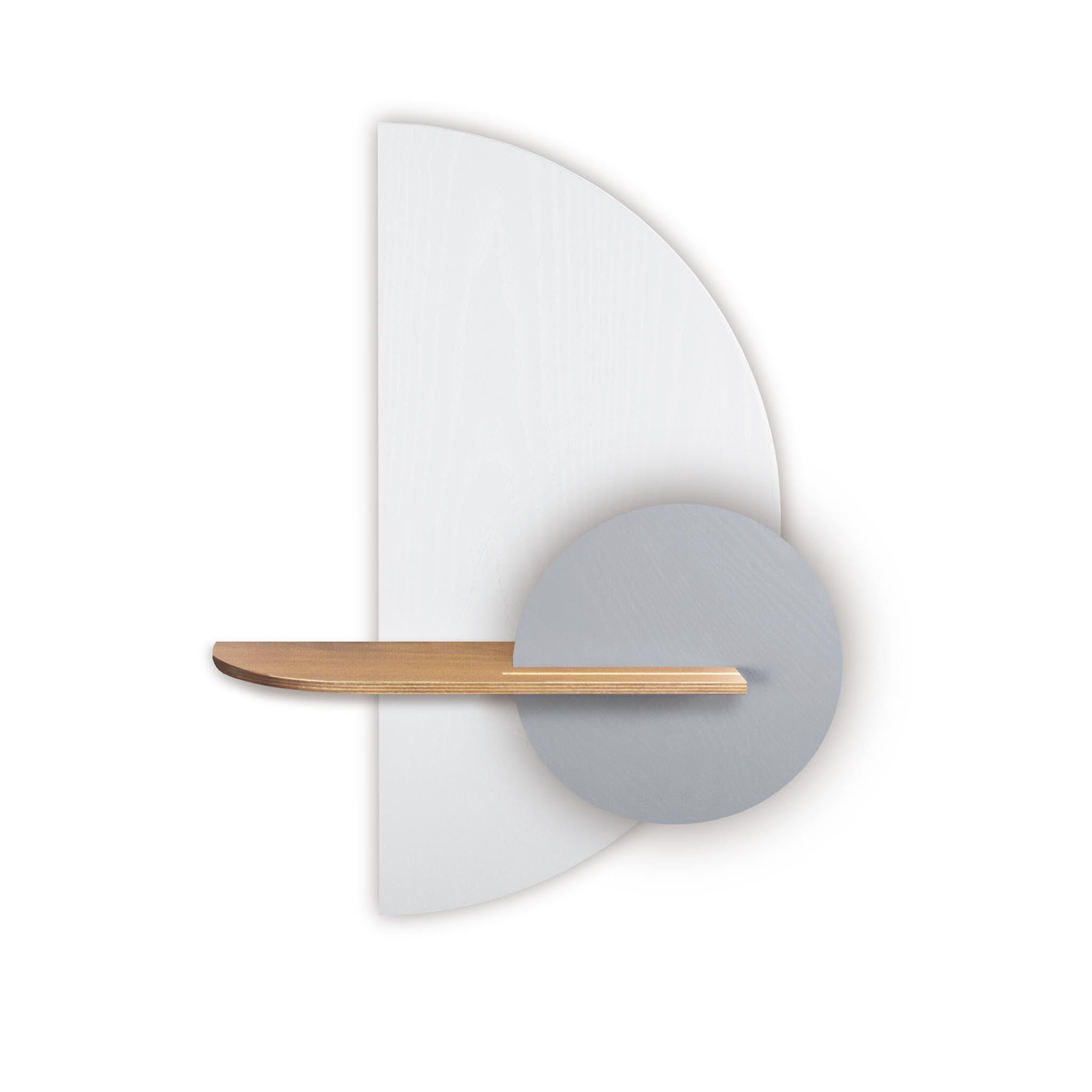 Alba wandplank - Wit halve cirkel