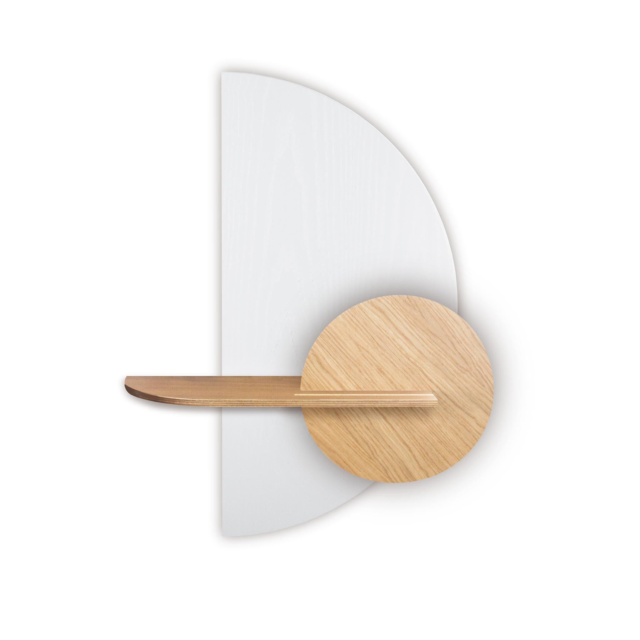 Alba wandplank - Wit halve cirkel