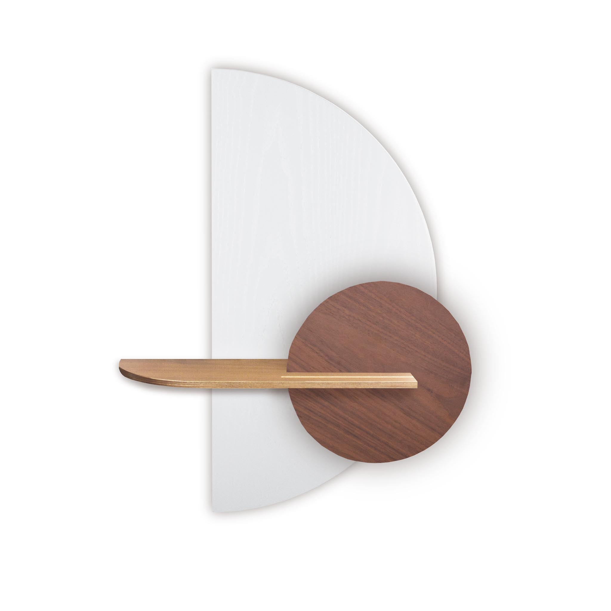 Alba wandplank - Wit halve cirkel