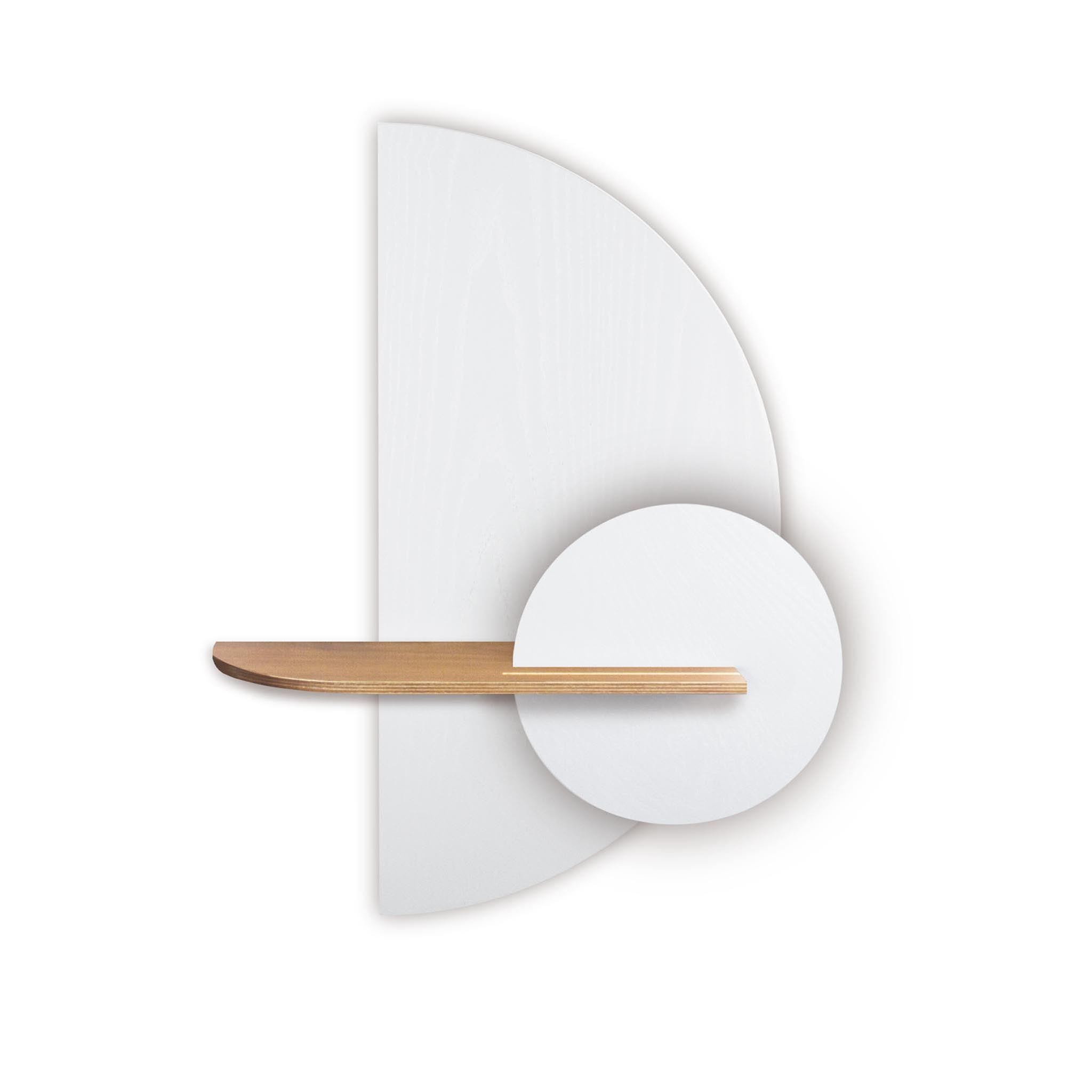 Alba wandplank - Wit halve cirkel