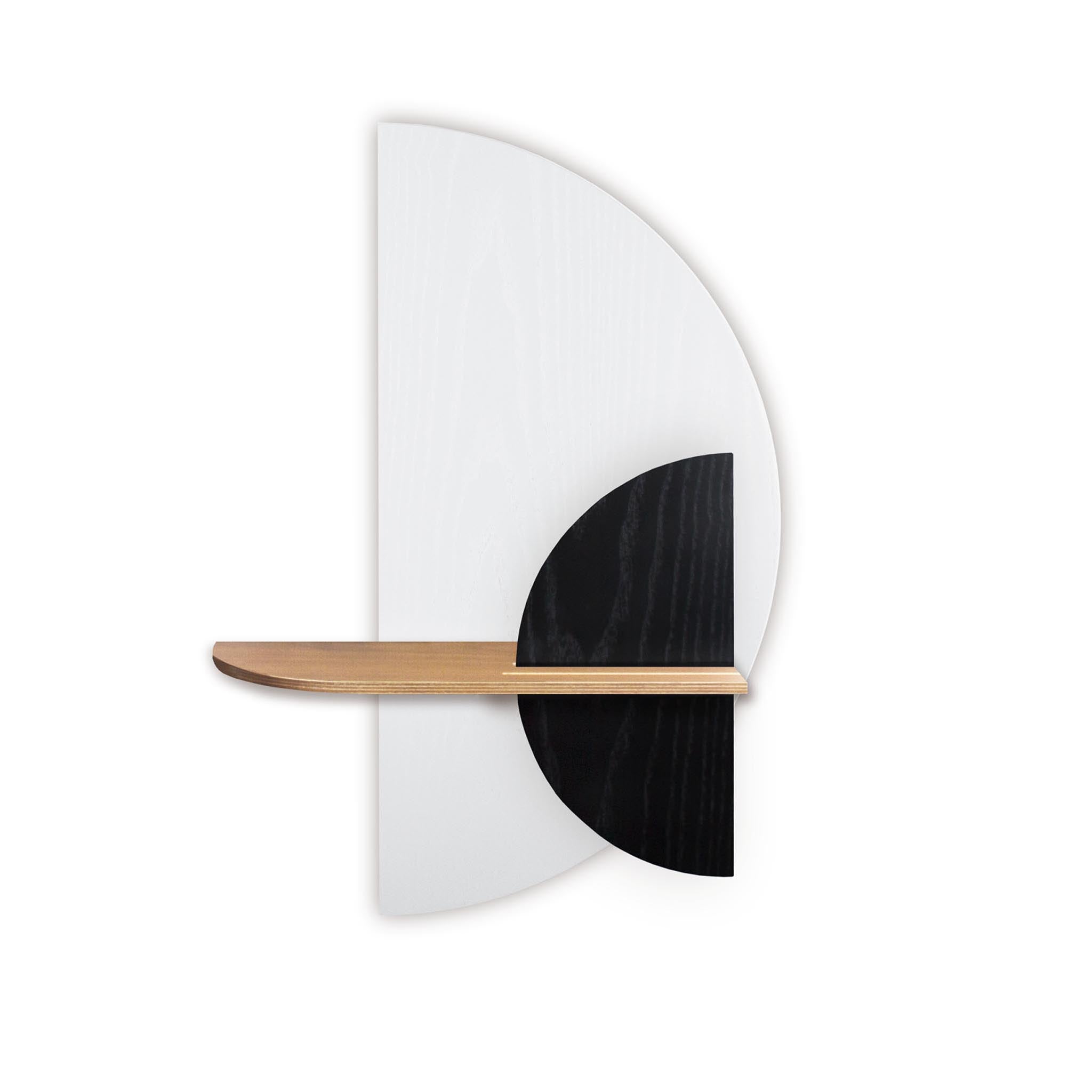 Alba wandplank - Wit halve cirkel