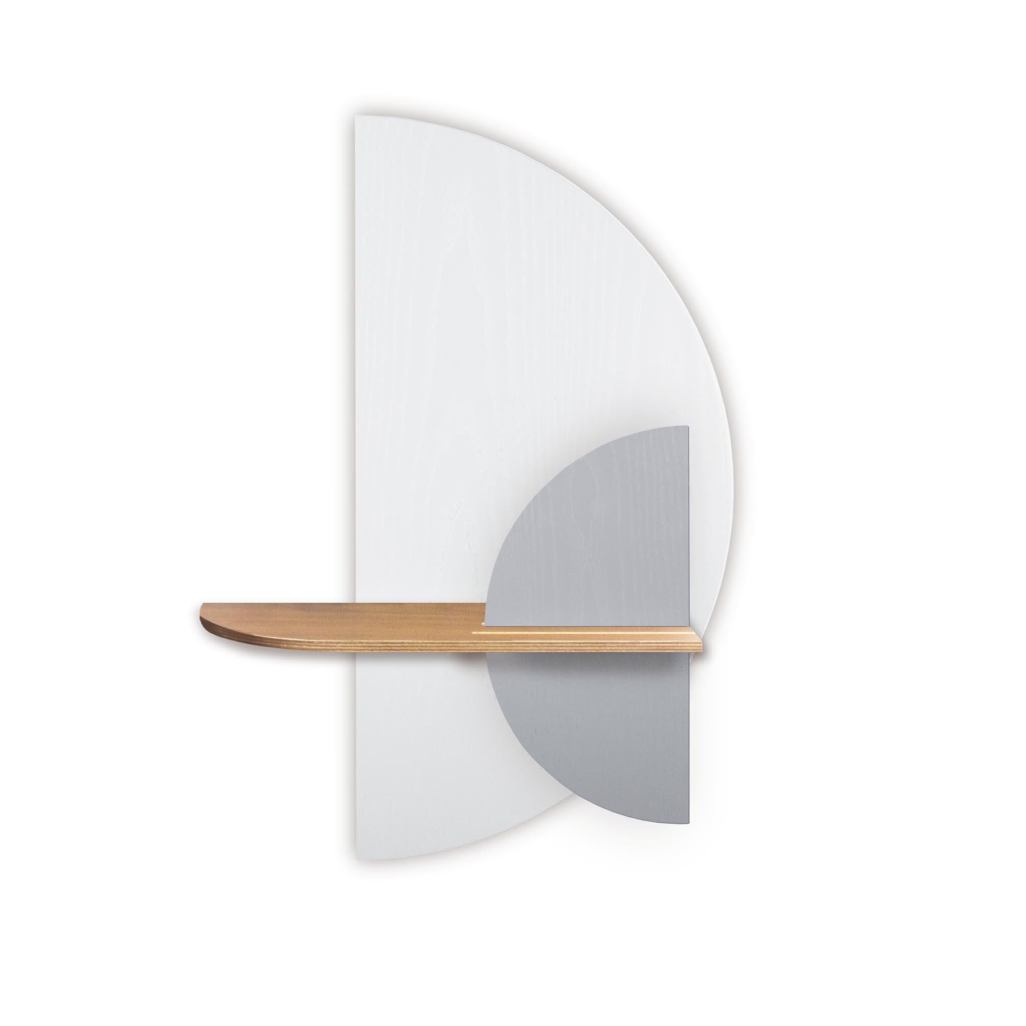 Alba wandplank - Wit halve cirkel