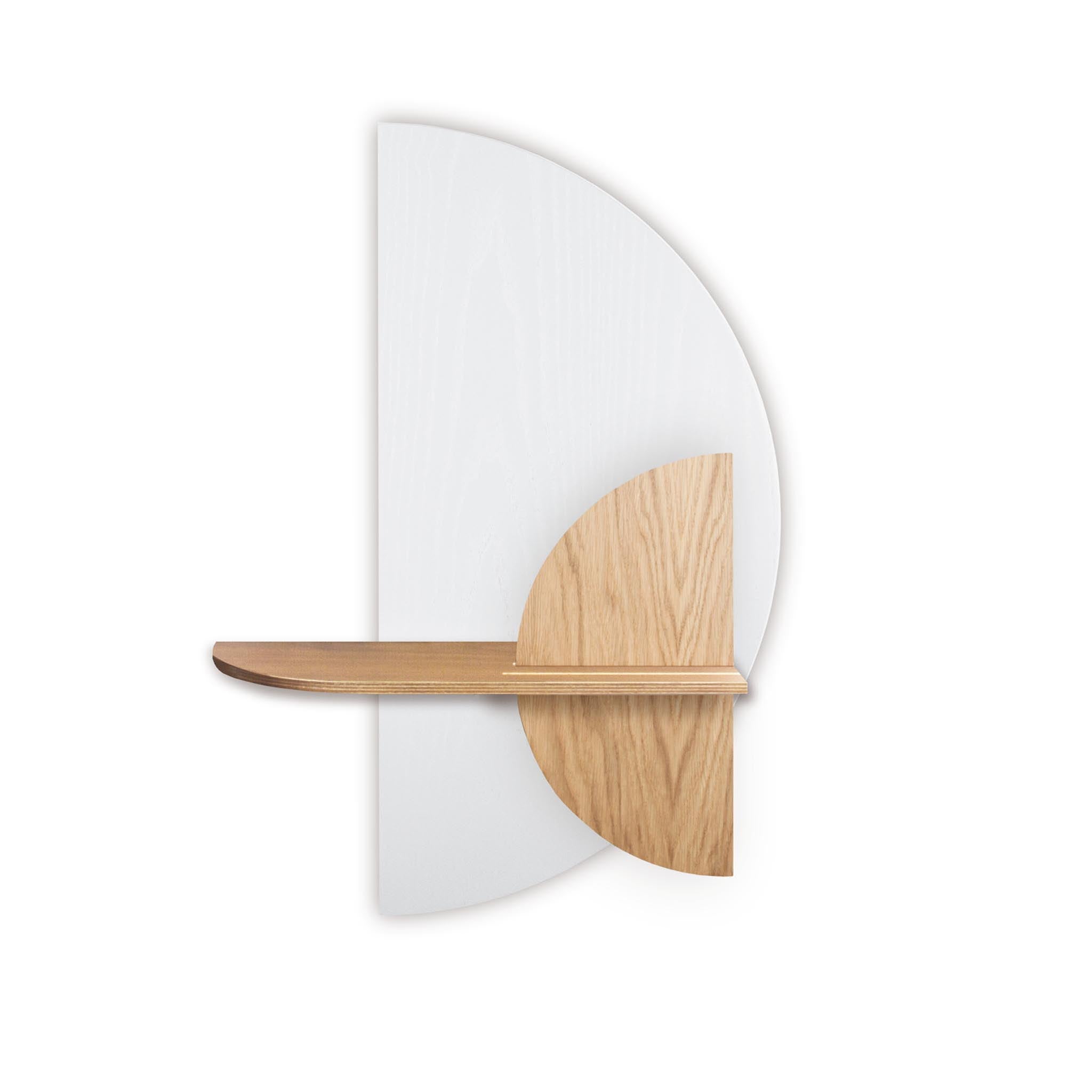 Alba wandplank - Wit halve cirkel