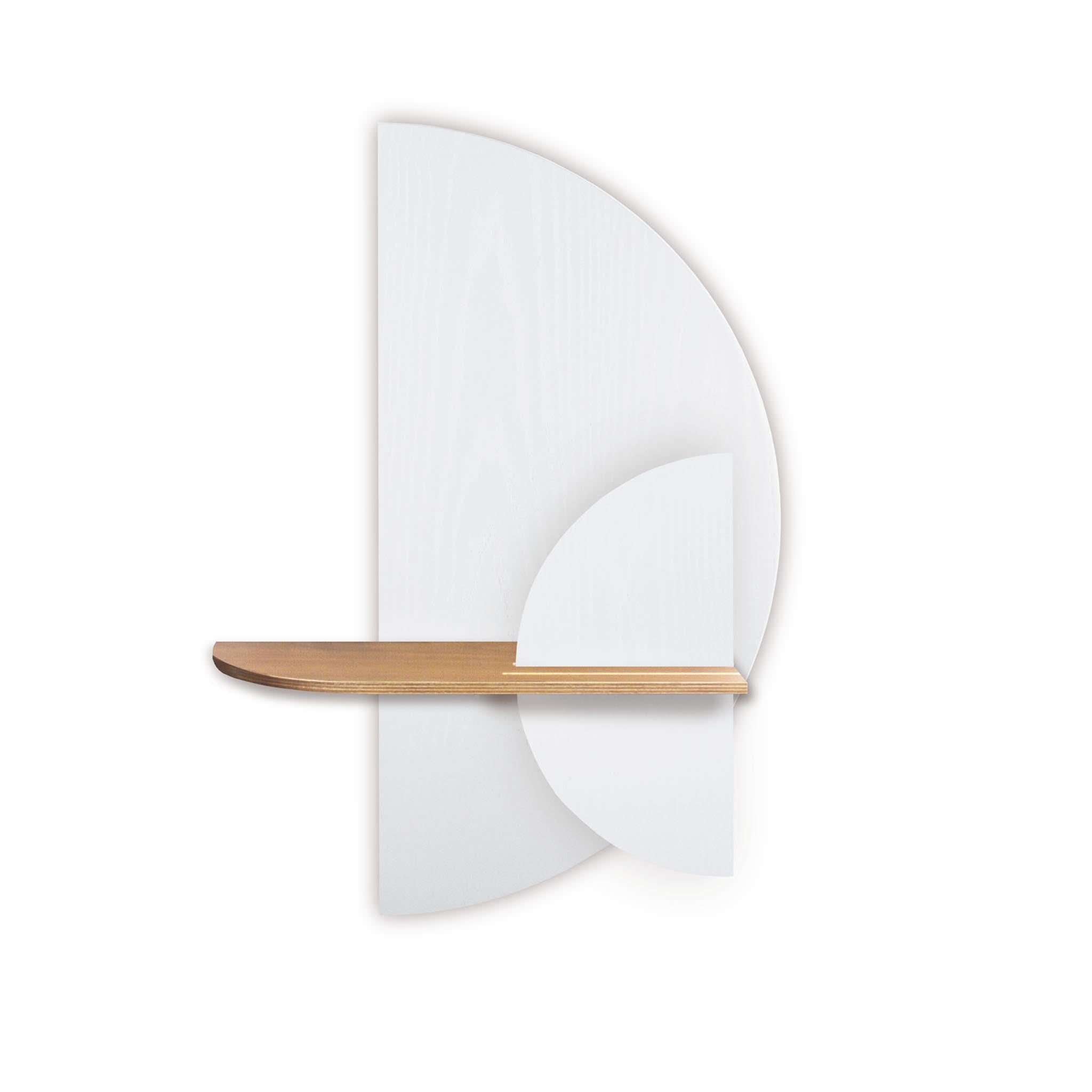 Alba wandplank - Wit halve cirkel