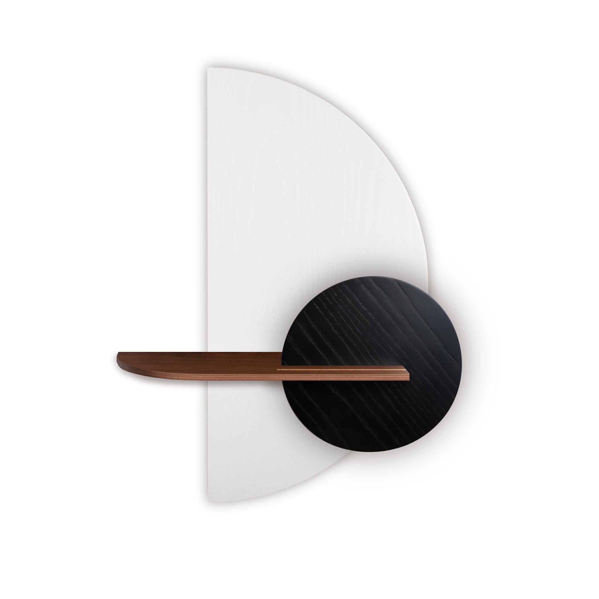 Alba wandplank - Wit halve cirkel