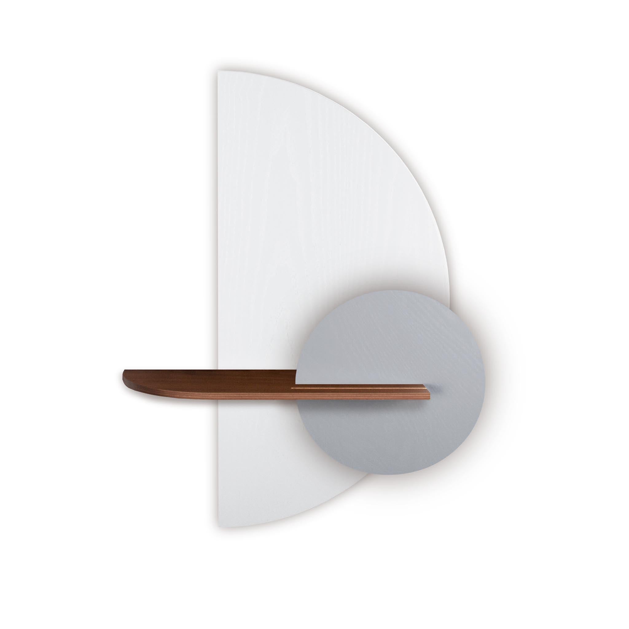 Alba wandplank - Wit halve cirkel