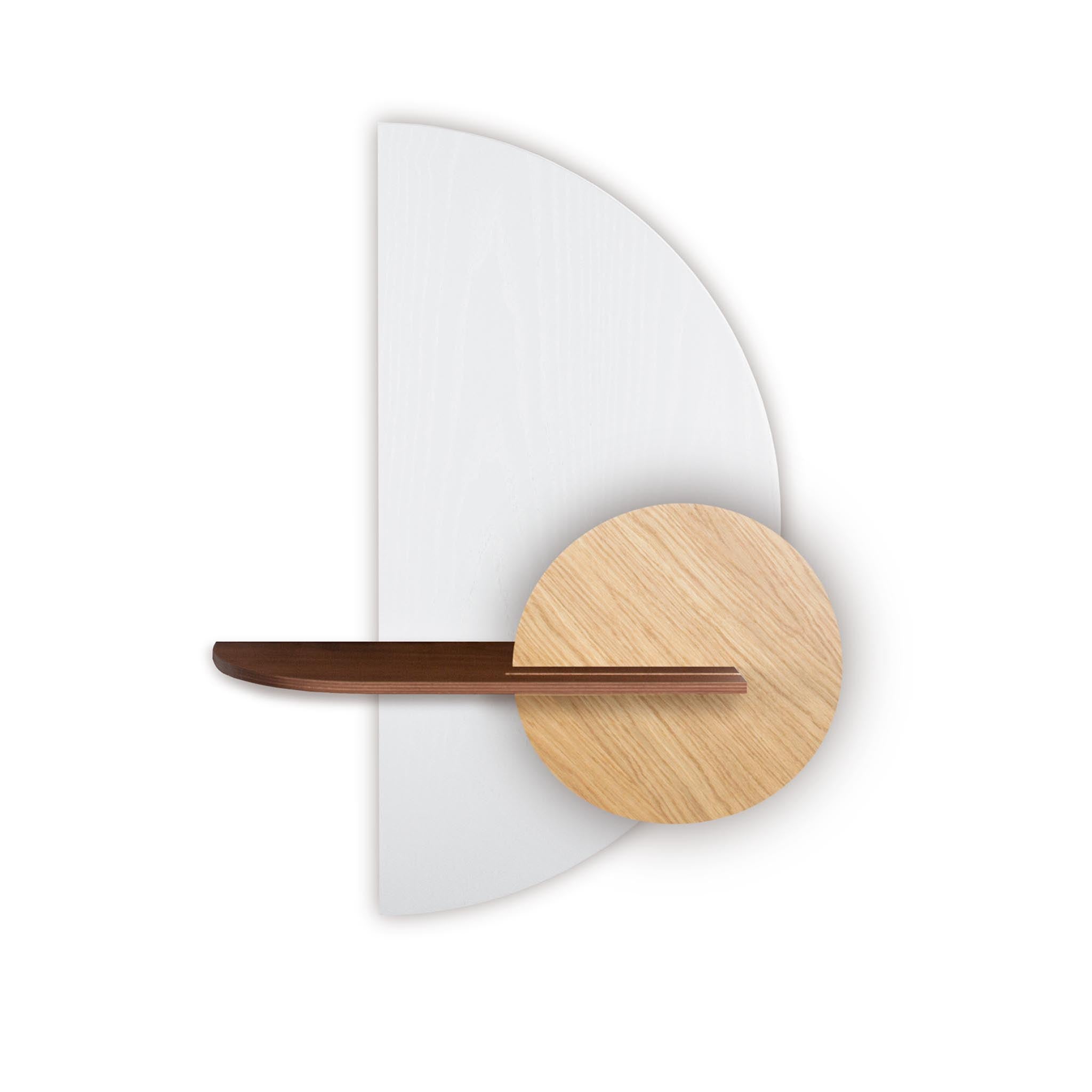 Alba wandplank - Wit halve cirkel