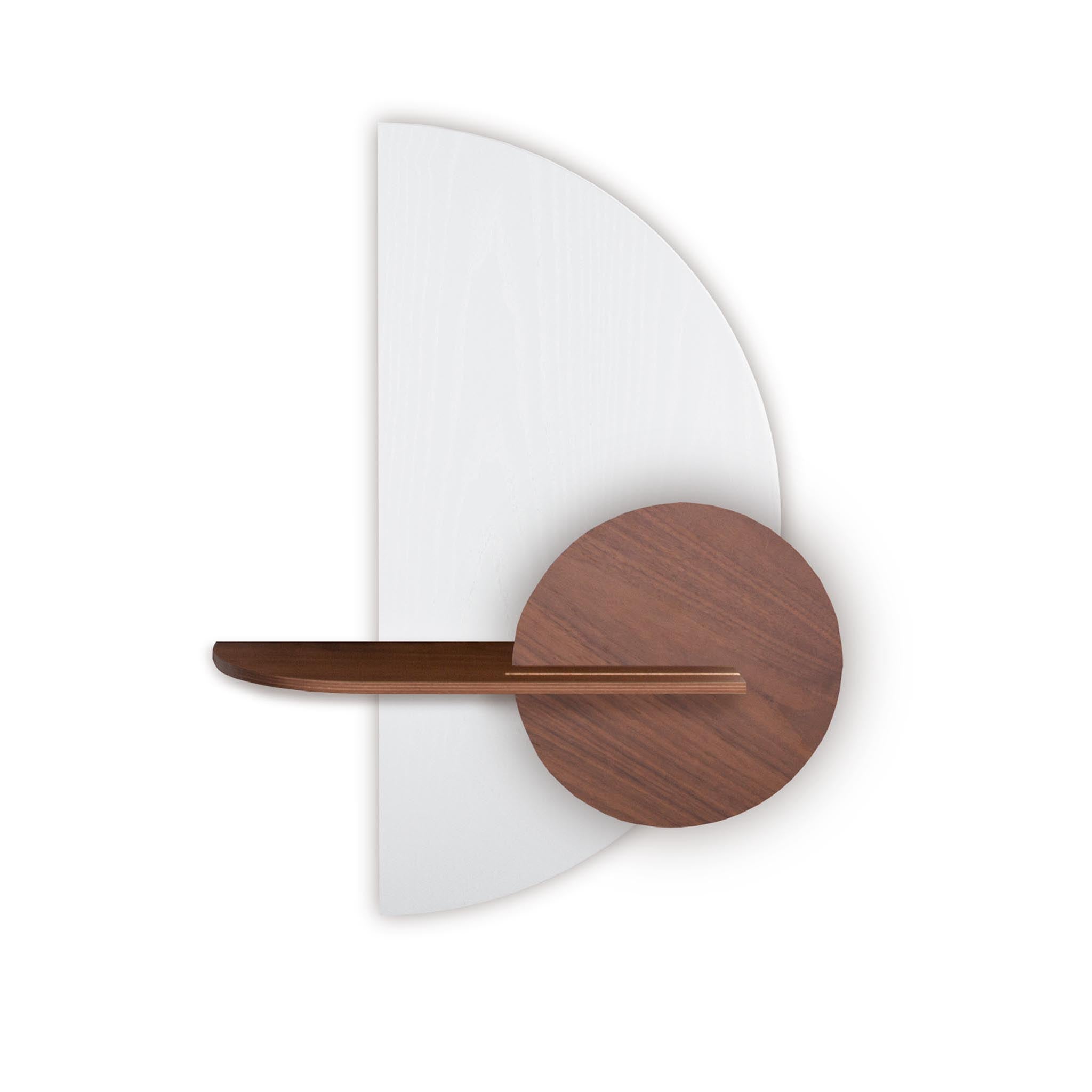 Alba wandplank - Wit halve cirkel