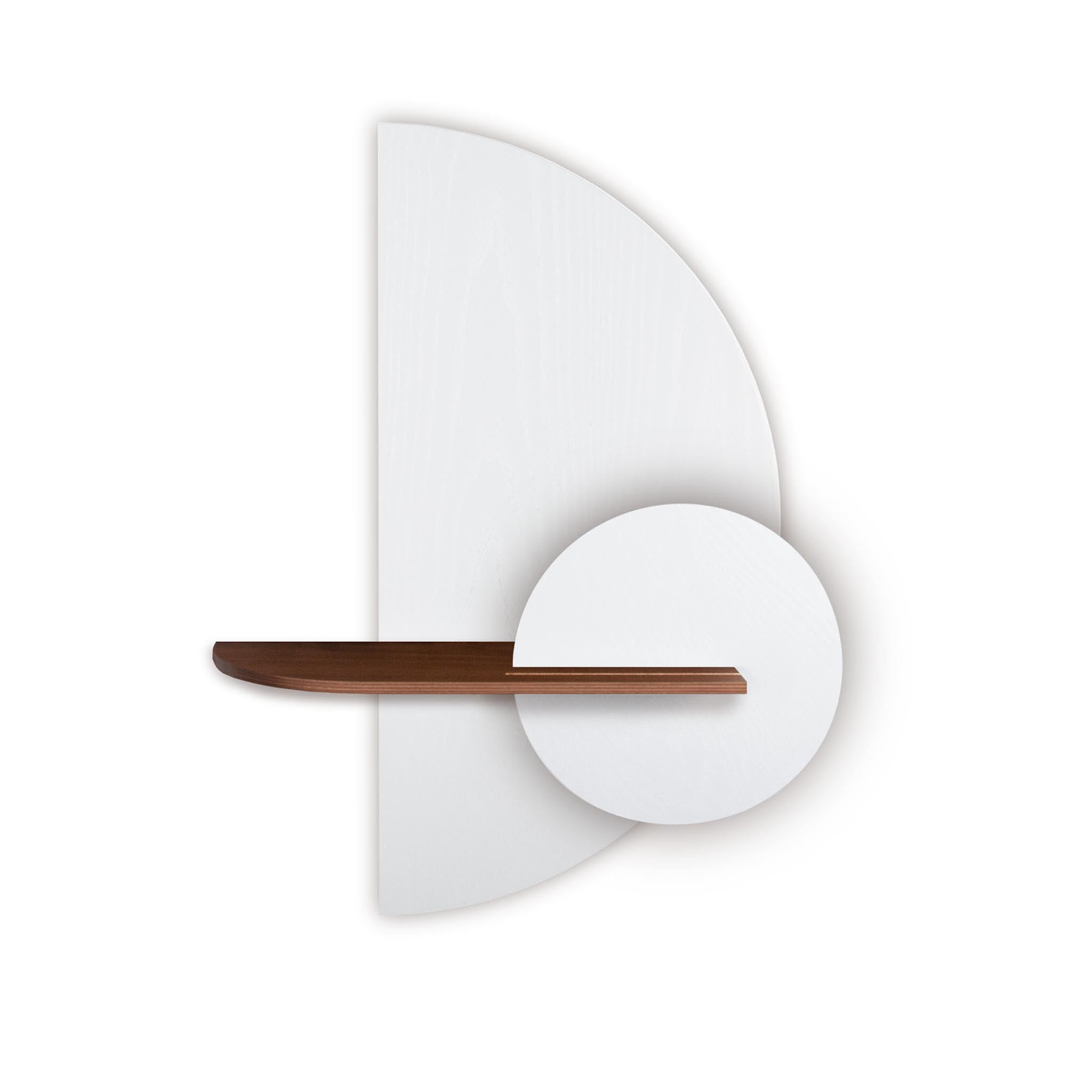 Alba wandplank - Wit halve cirkel