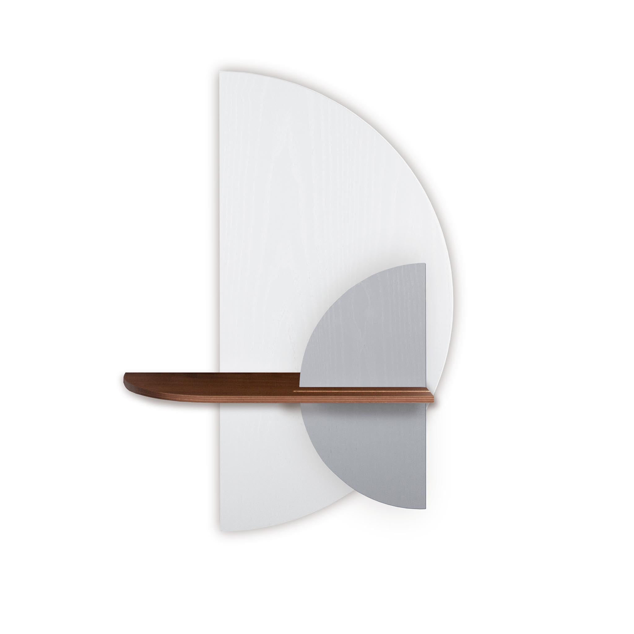 Alba wandplank - Wit halve cirkel