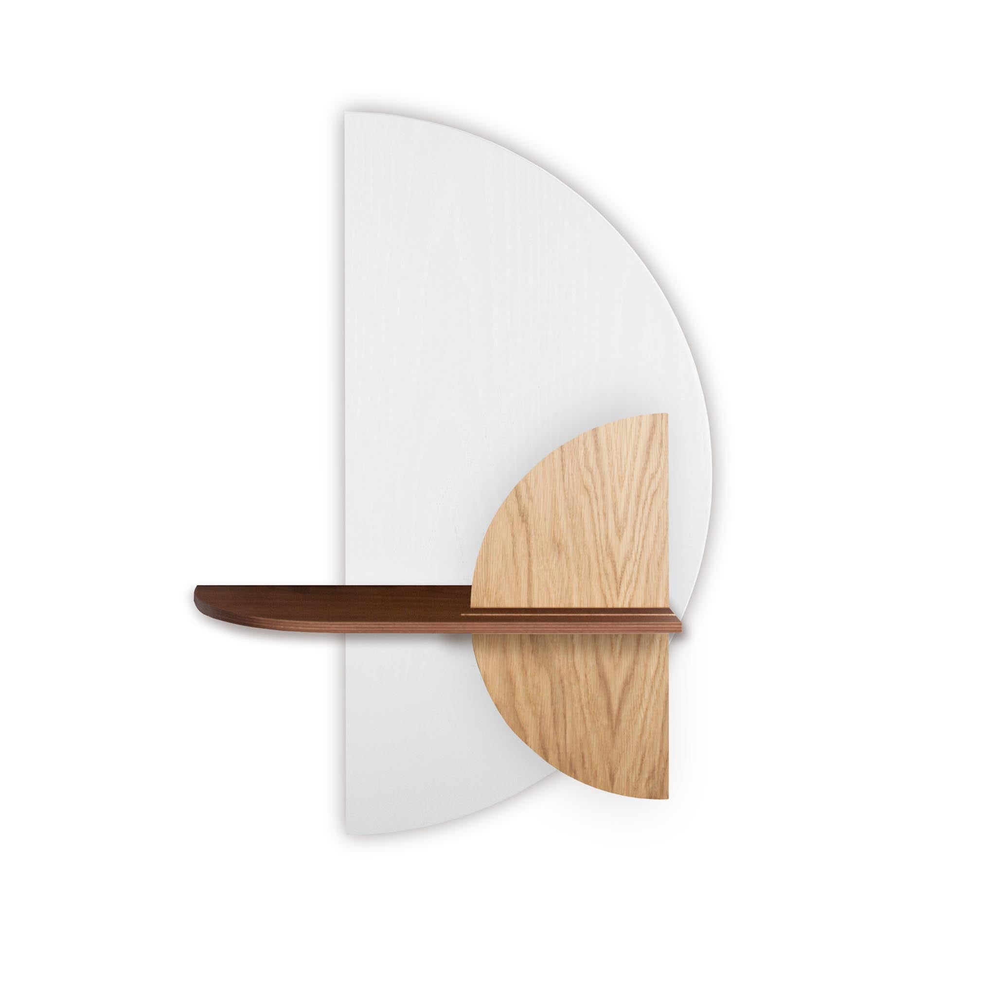 Alba wandplank - Wit halve cirkel