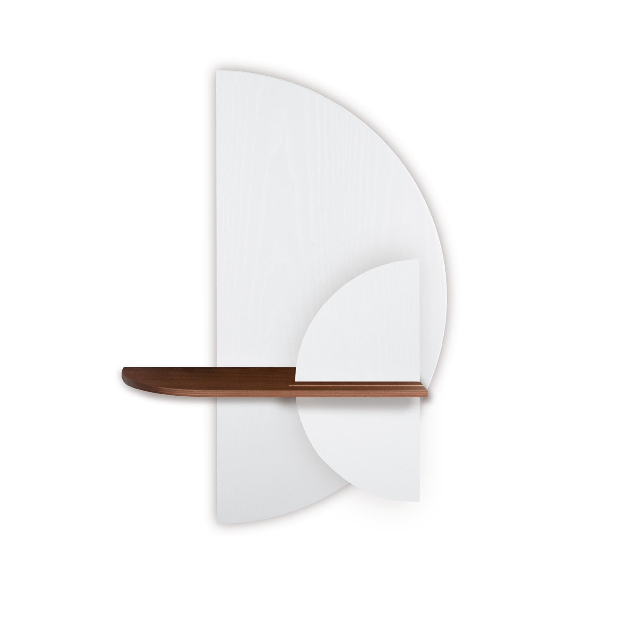 Alba wandplank - Wit halve cirkel