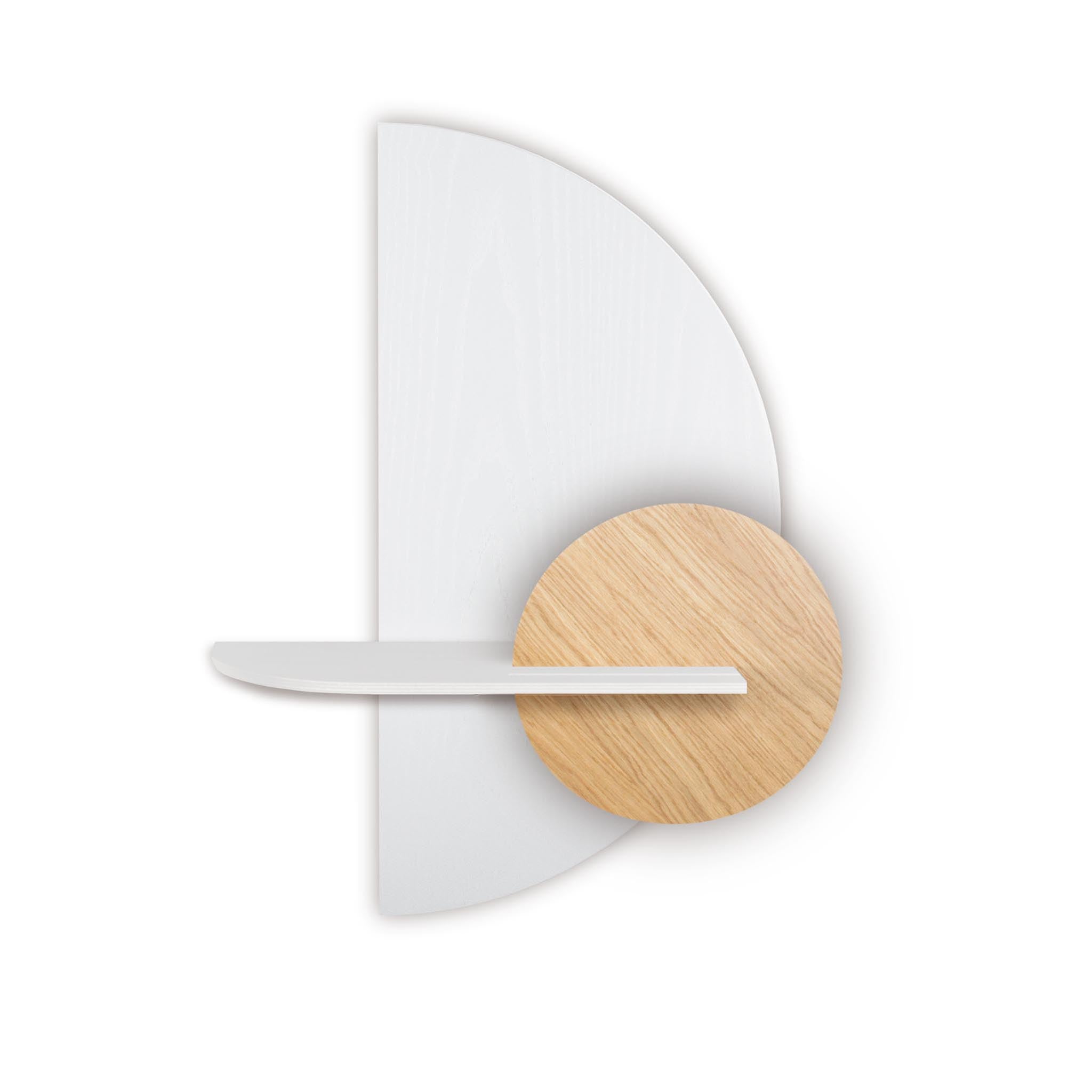 Alba wandplank - Wit halve cirkel