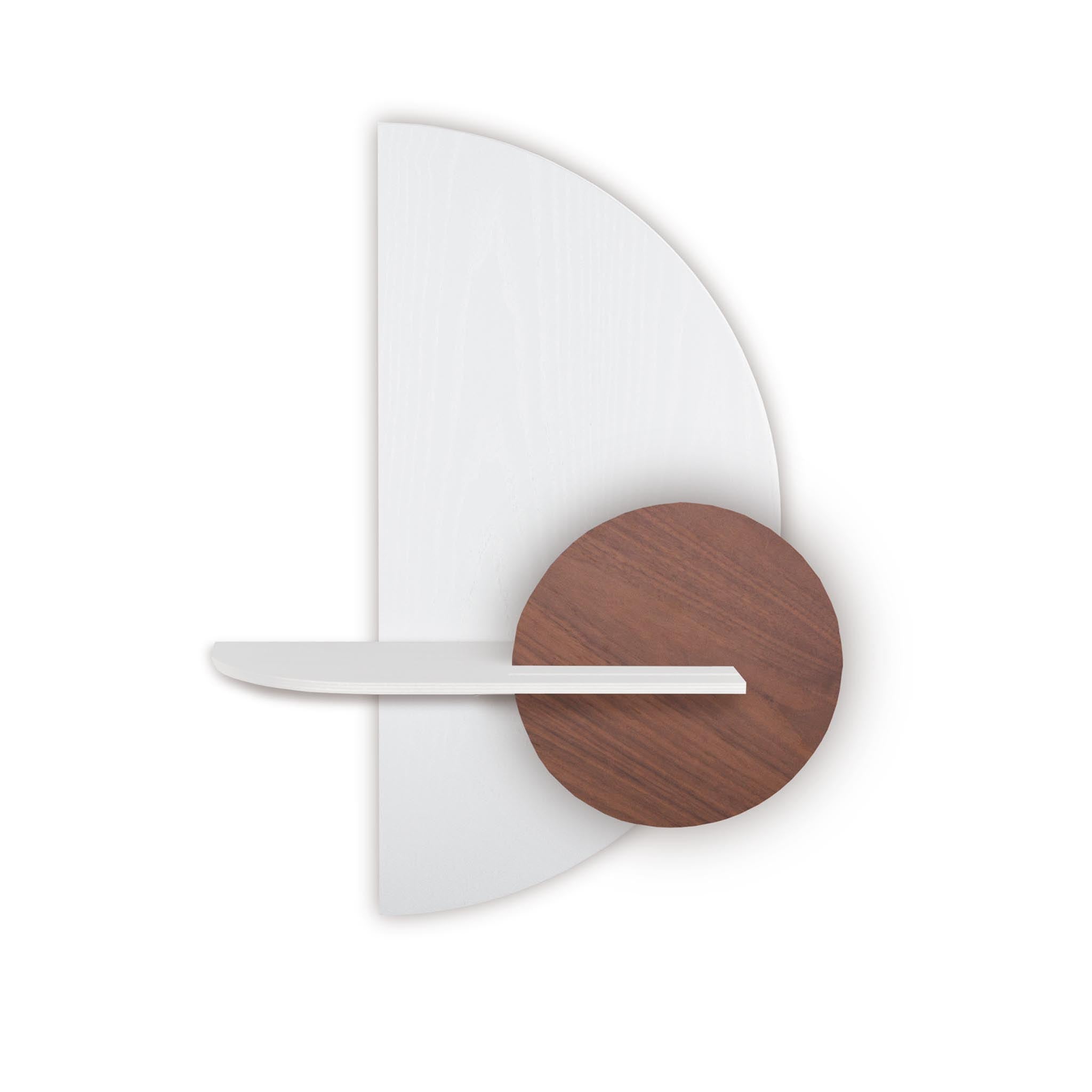 Alba wandplank - Wit halve cirkel