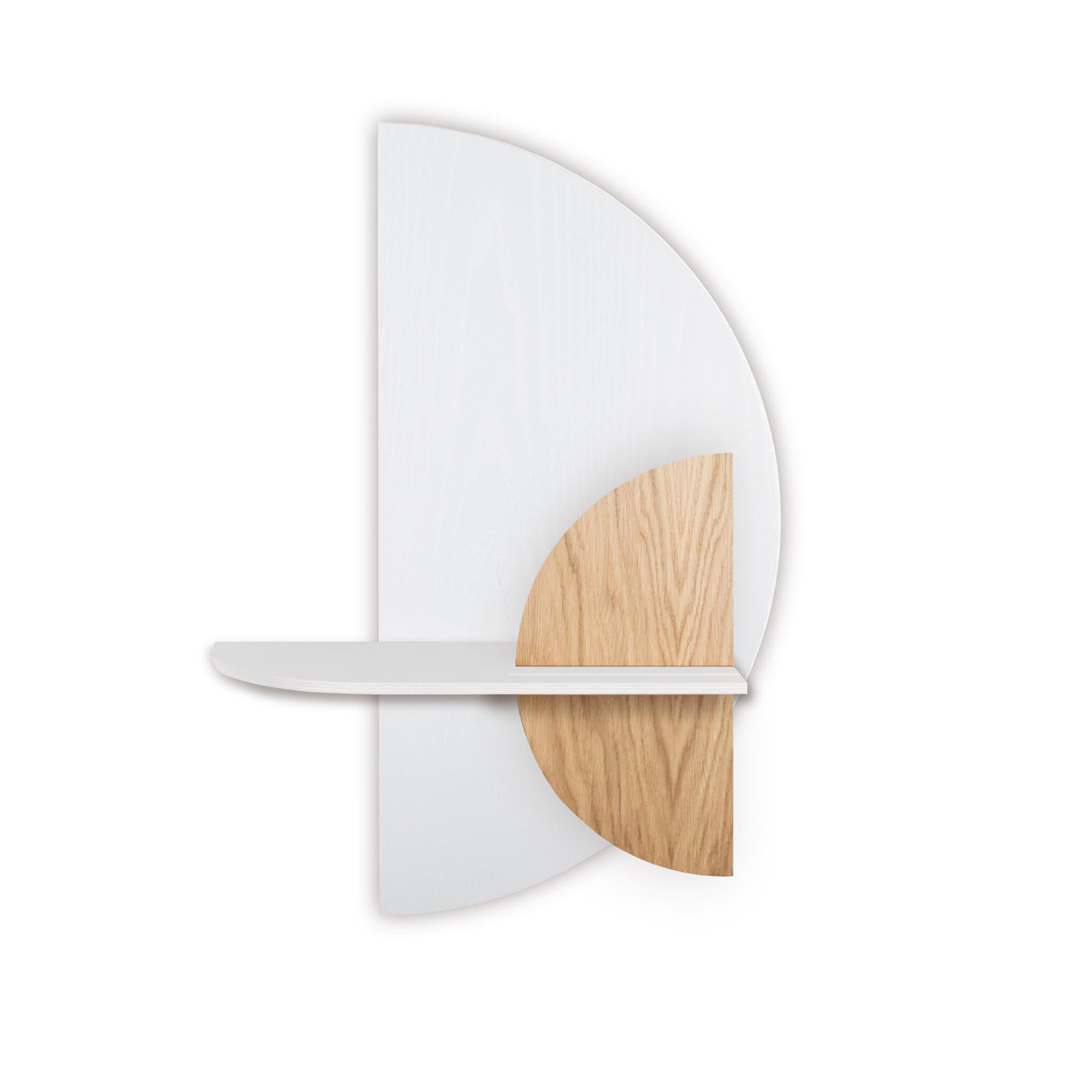 Alba wandplank - Wit halve cirkel