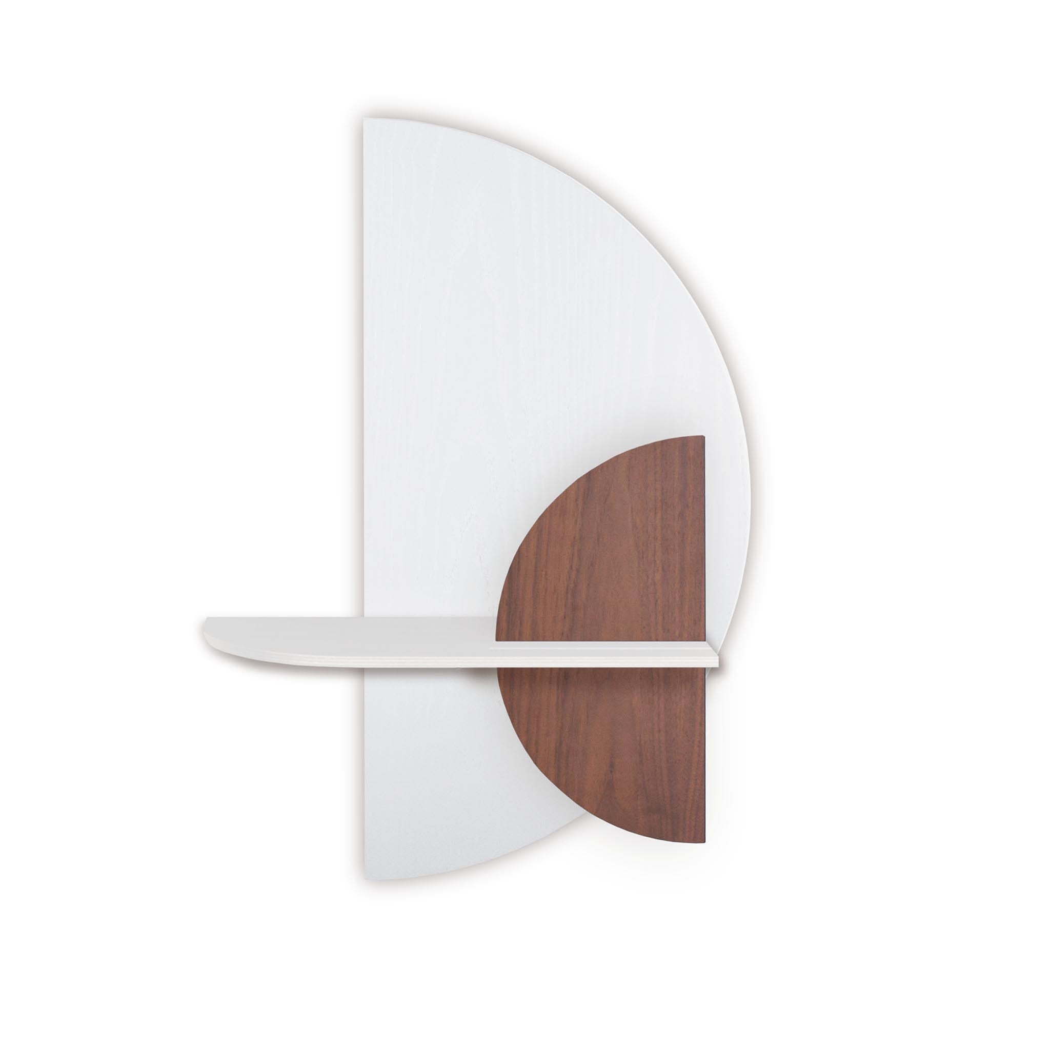 Alba wandplank - Wit halve cirkel