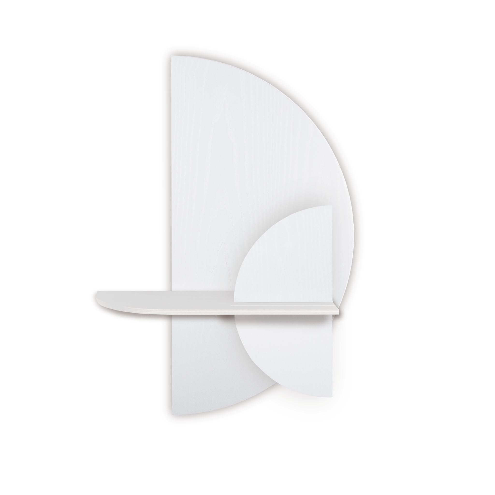 Alba wandplank - Wit halve cirkel