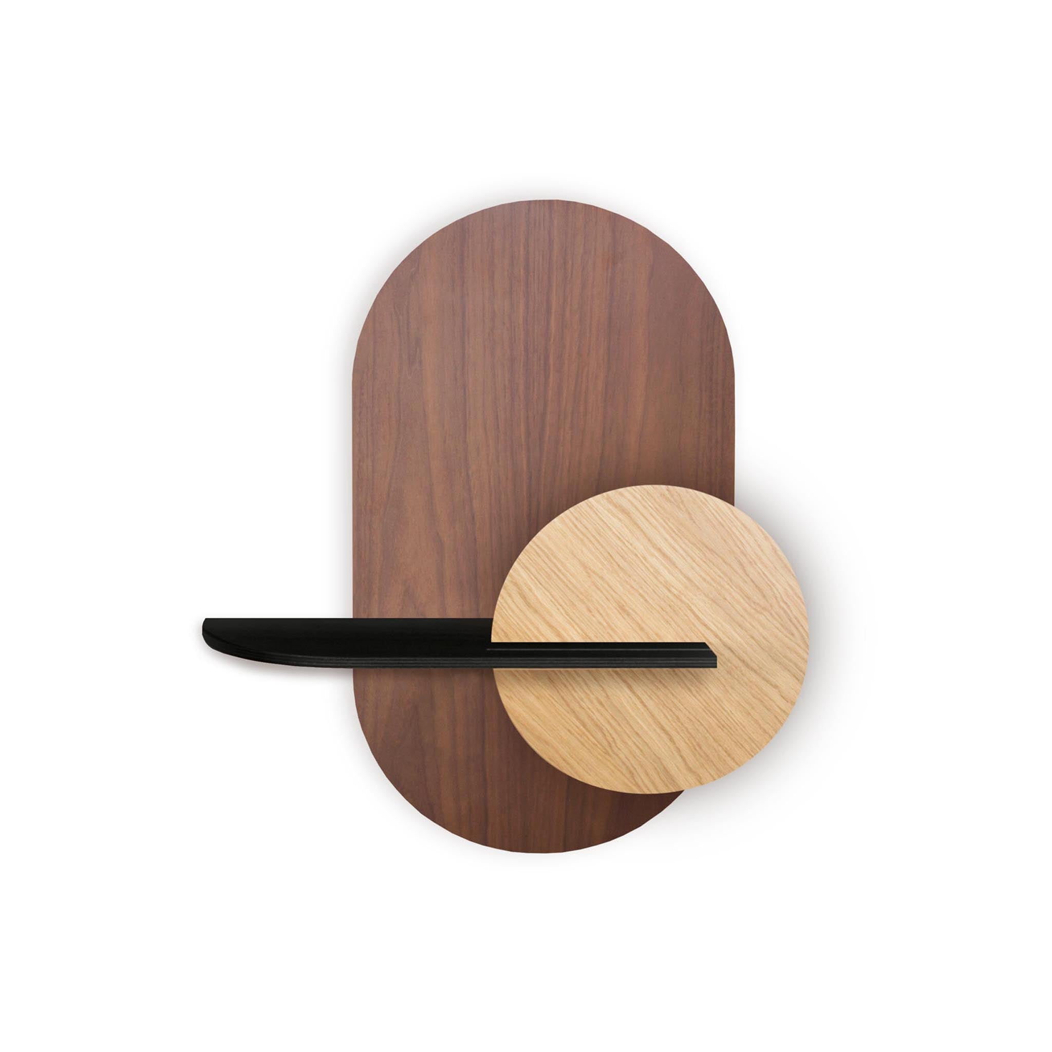 Alba Wandregal DUO · Walnuss oval