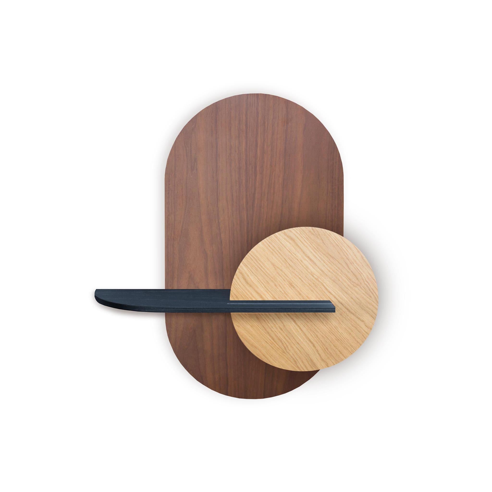 Alba Wandregal DUO · Walnuss oval