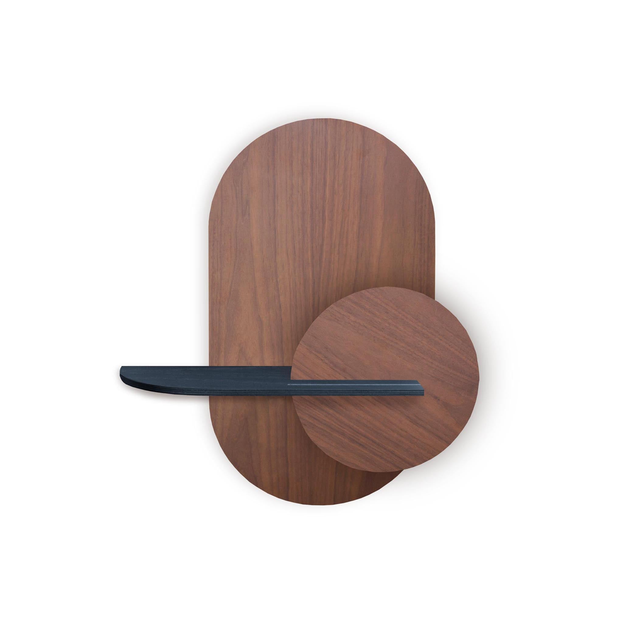 Alba Wandregal DUO · Walnuss oval