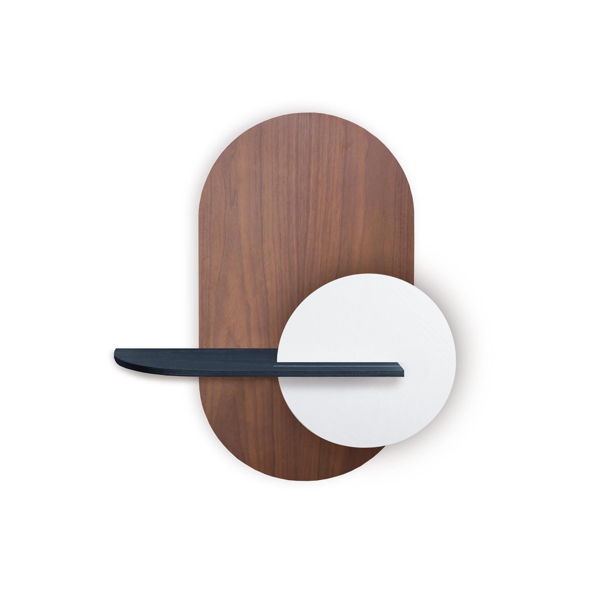 Alba Wandregal DUO · Walnuss oval