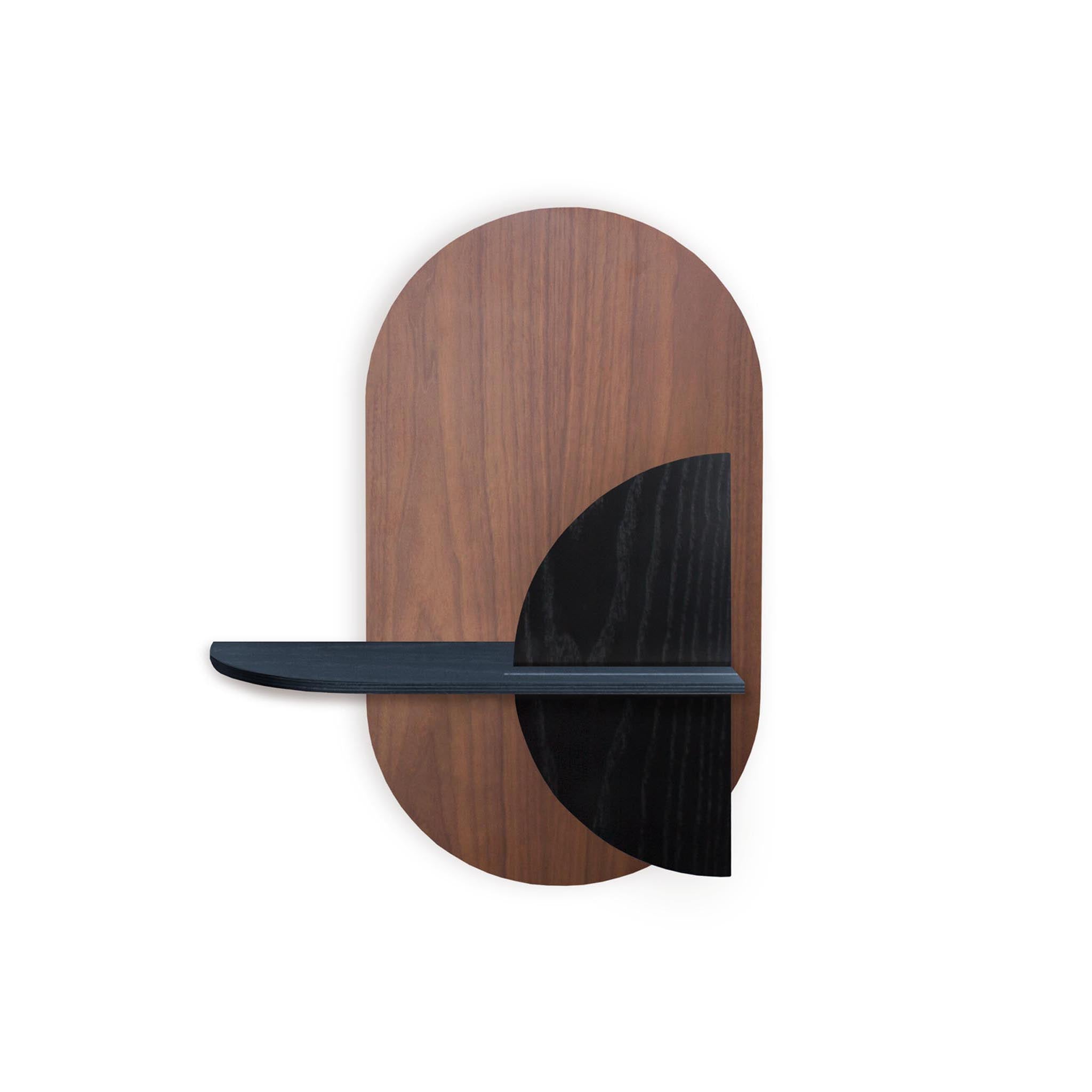 Alba Wandregal DUO · Walnuss oval