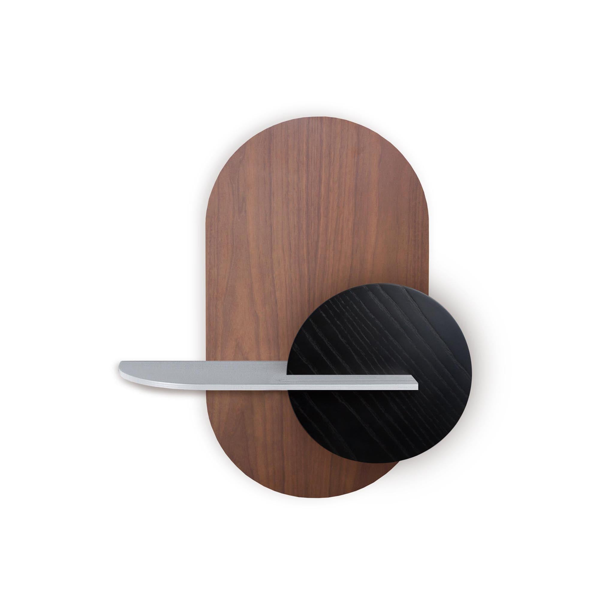 Alba Wandregal DUO · Walnuss oval