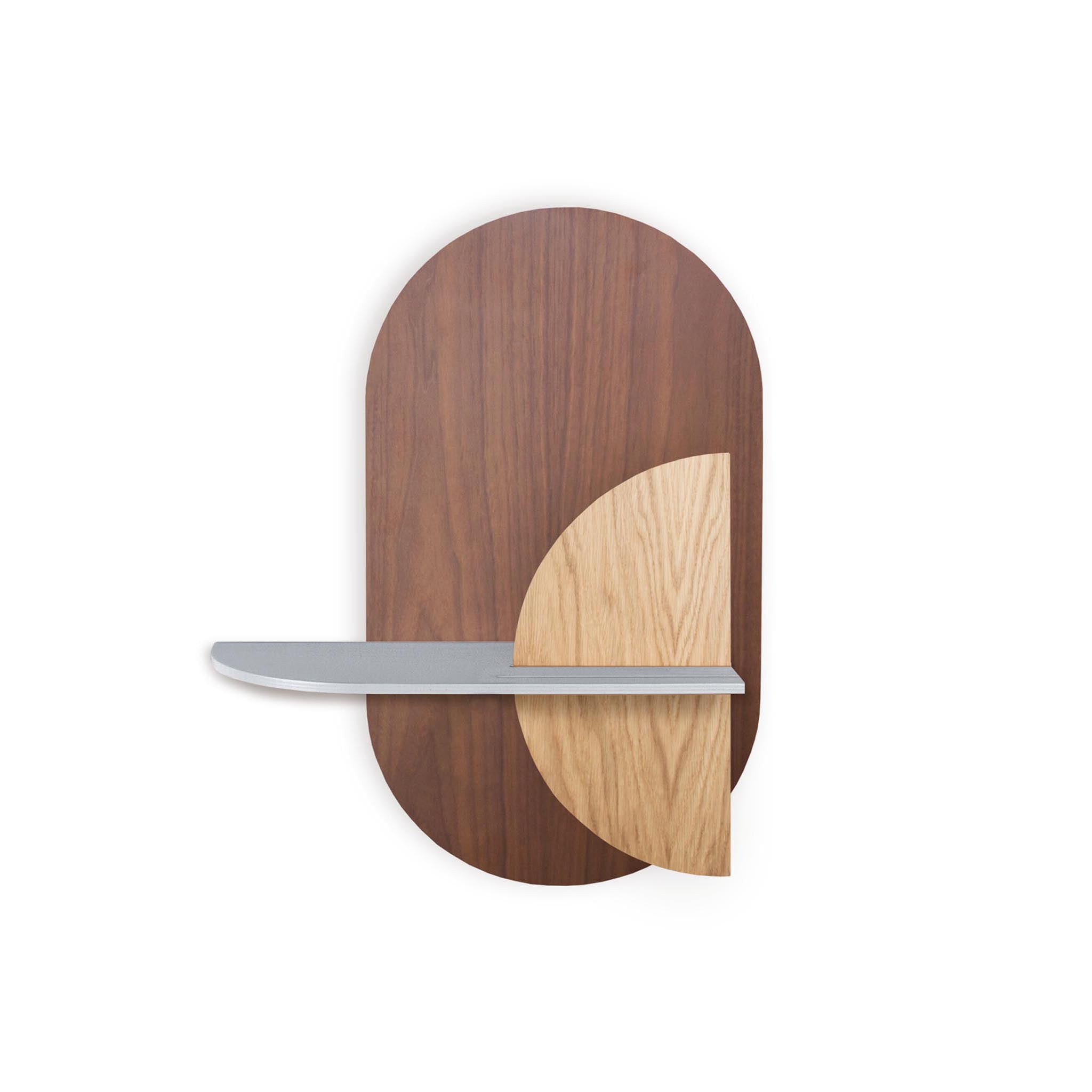 Alba Wandregal DUO · Walnuss oval