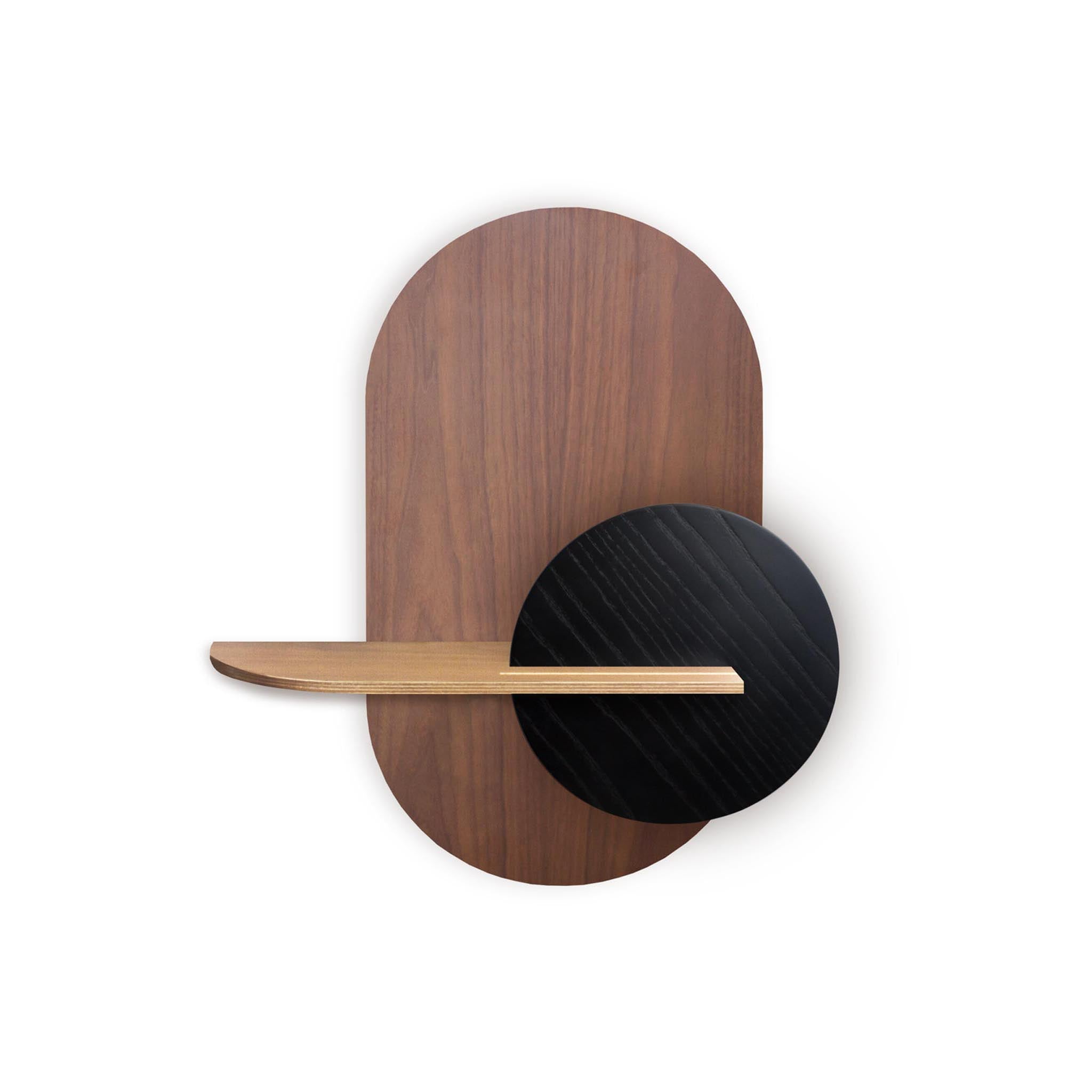 Alba Wandregal DUO · Walnuss oval